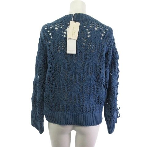 フェイクファーケーブルニットトップ