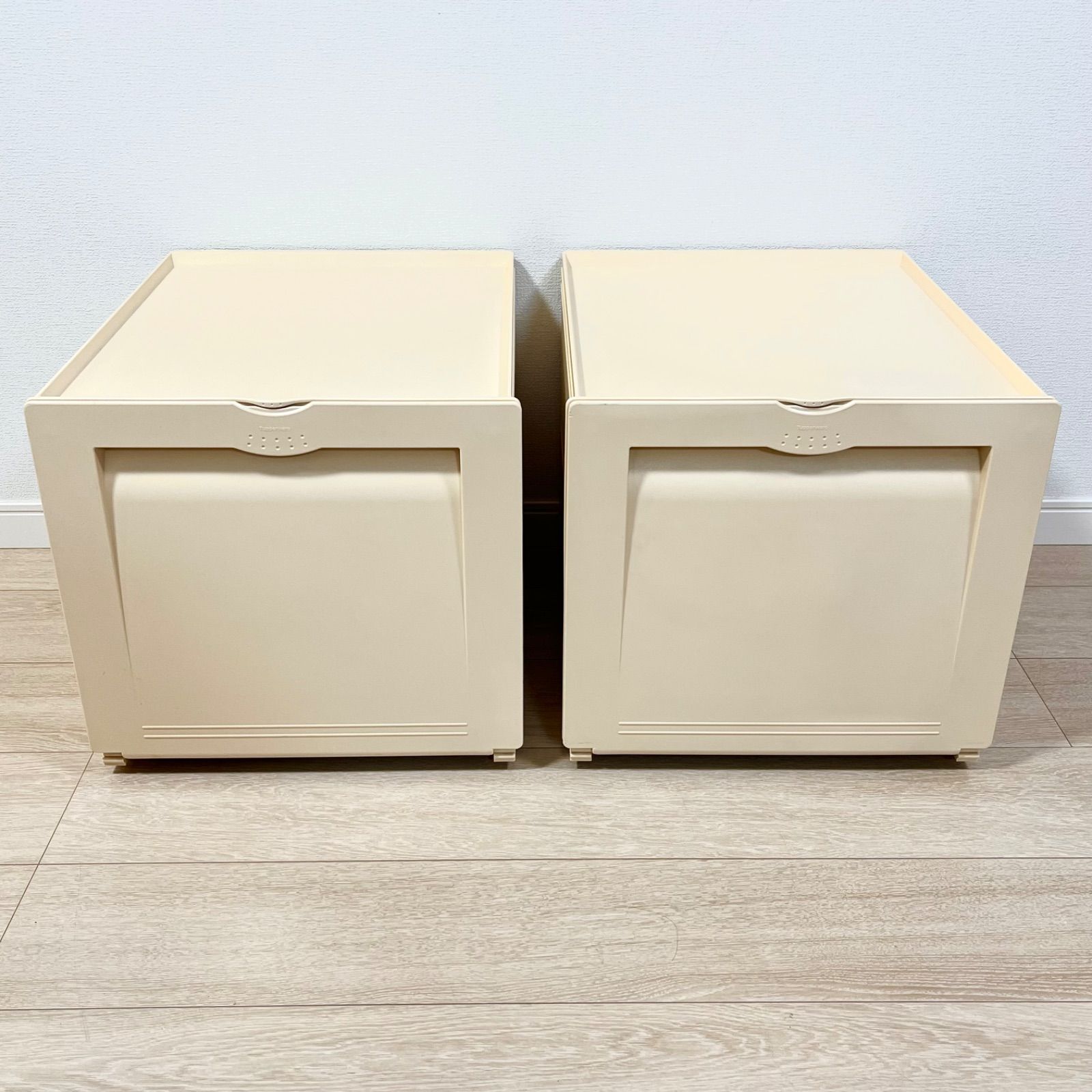 た48 タッパーウェア スーパーチェストミニ 2段×2個セット 収納ボックス 引き出し Tupperware