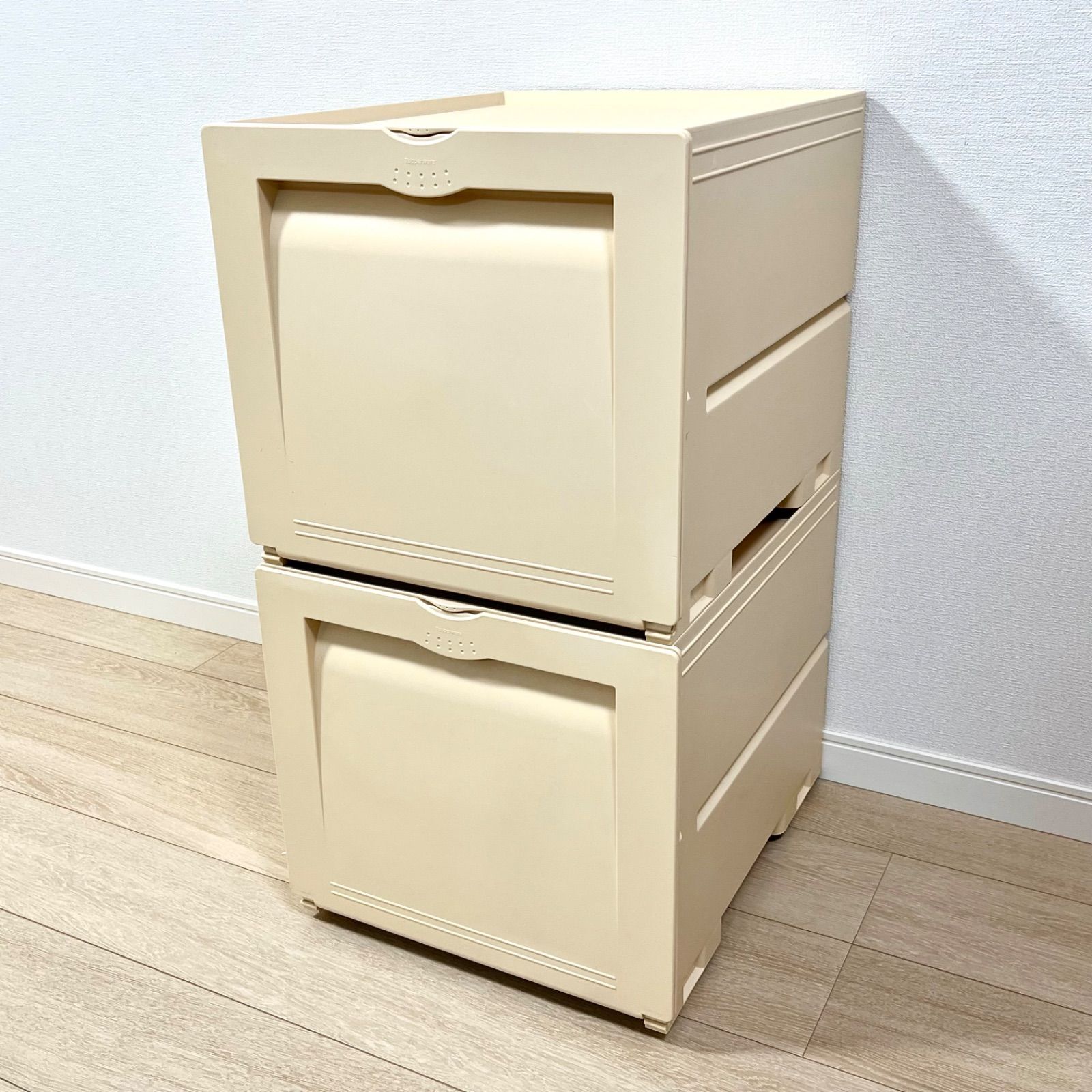 た48 タッパーウェア スーパーチェストミニ 2段×2個セット 収納ボックス 引き出し Tupperware