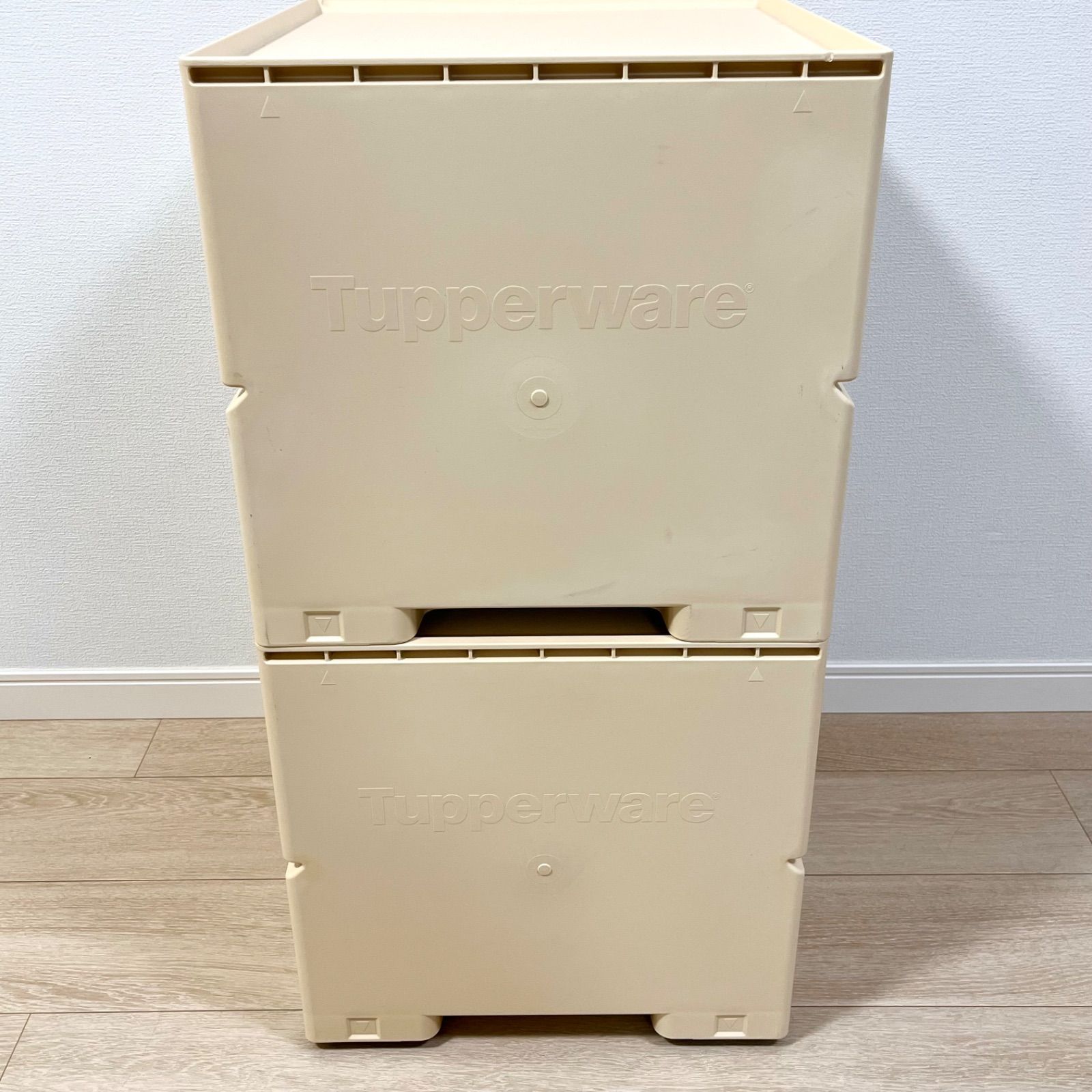た48 タッパーウェア スーパーチェストミニ 2段×2個セット 収納ボックス 引き出し Tupperware NEXPOTALLINN_EU