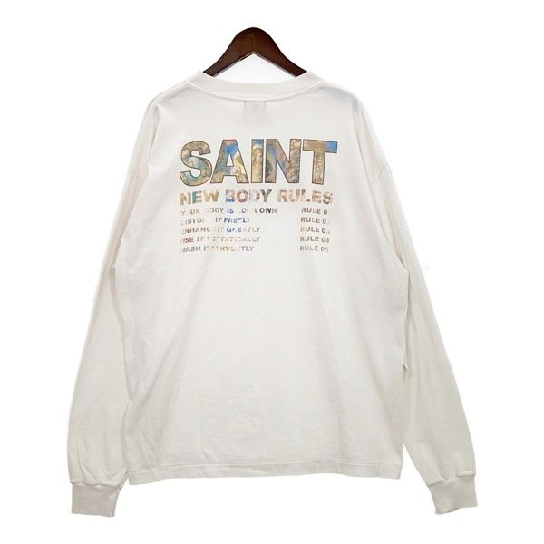 SAINT MICHAEL セントマイケル カットソー 長袖 Tシャツ ロンT NEW BODY RULES LS TEE SM-HR1-0000-035 XLサイズ トップス DM17156