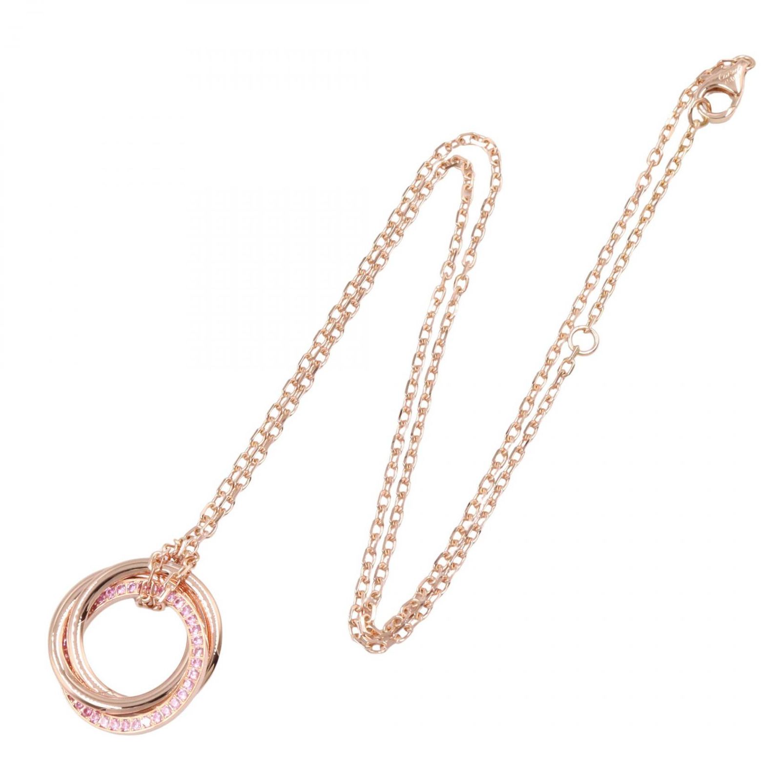 CARTIER カルティエ トリニティ ネックレス ピンクサファイア ネックレス