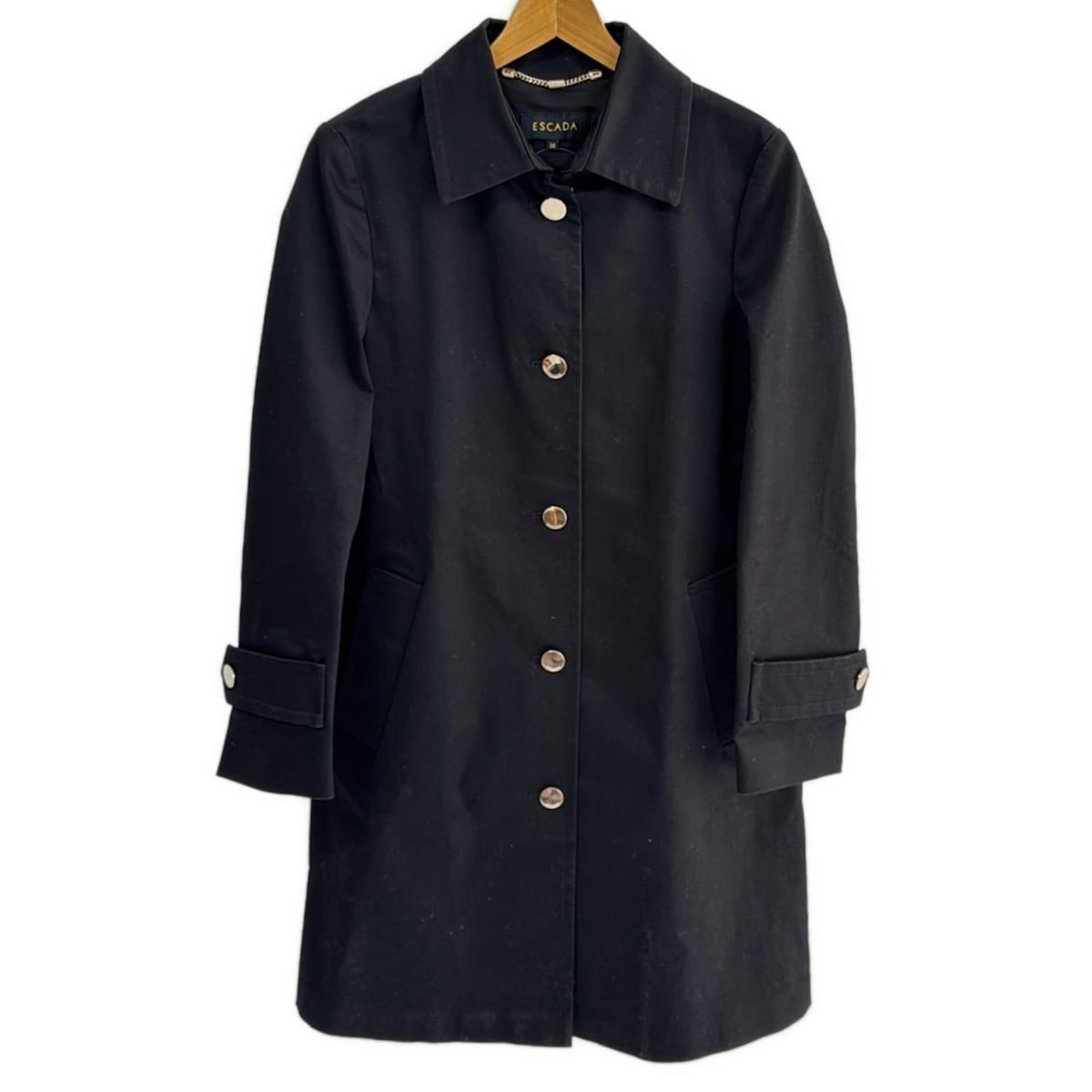 ESCADA エスカーダ コート サイズ34 S レディース - 黒 長袖 春 秋
