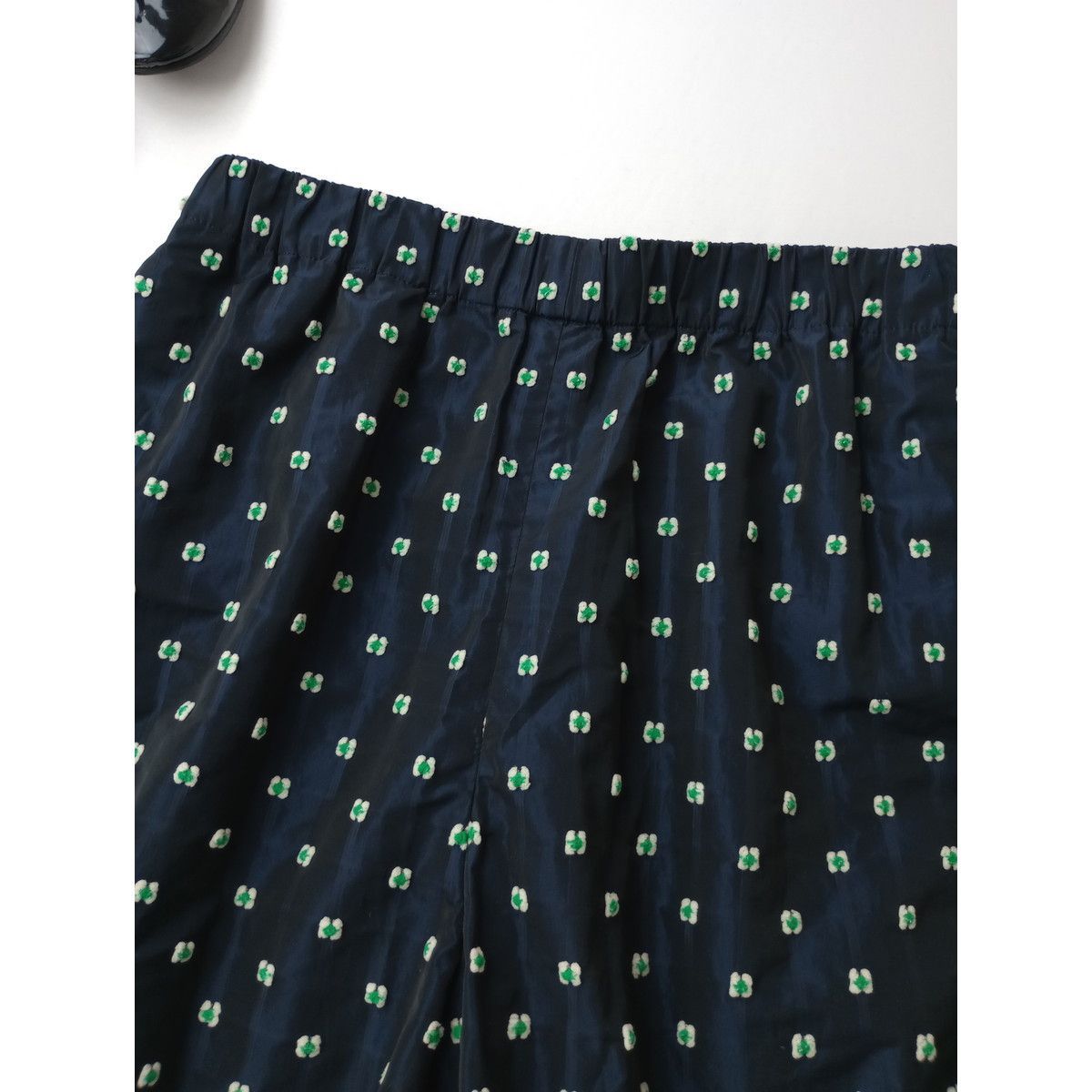 レディース 美品 LOEFF ロエフ ワタスゲ ジャカード ショートパンツ