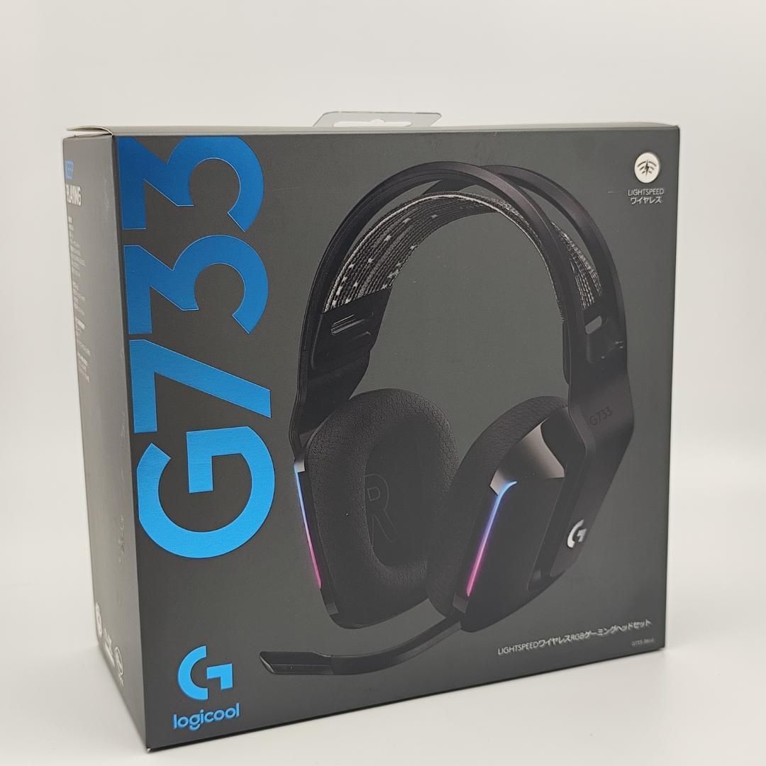 Logicool G G733 LIGHTSPEED G733-BKrd ワイヤレス ゲーミングヘッドセット 7.1ch 266g 58時間連続使用 軽量 ブラック