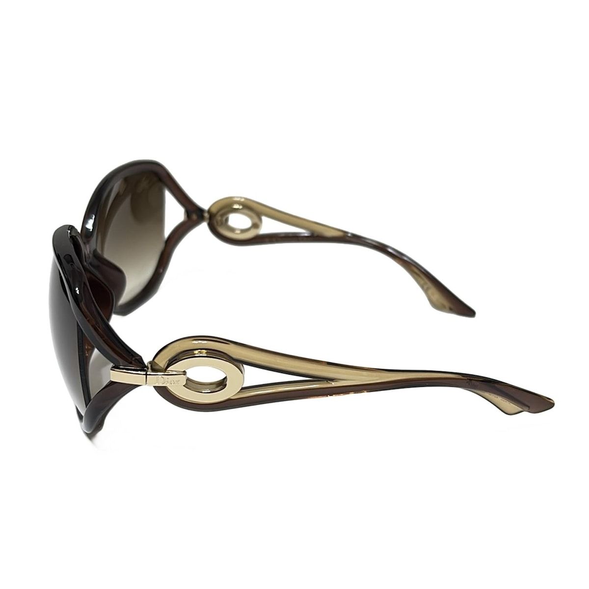DIOR ChristianDior ディオール クリスチャンディオール サングラス - 57XCC ダークブラウン×ブラウン×ゴールド