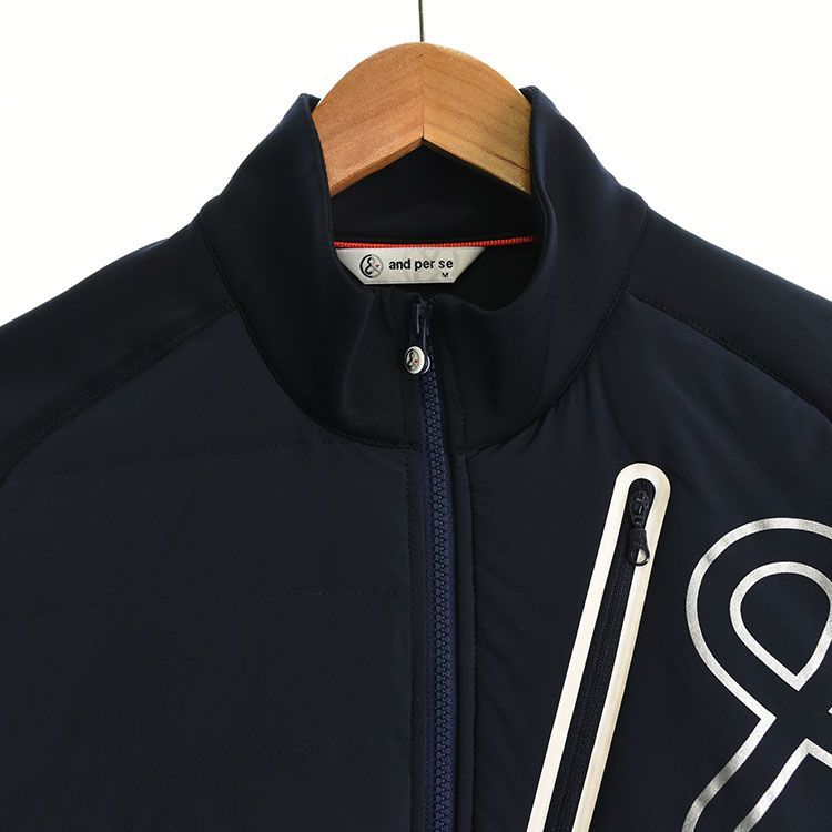 使用感 小 アンパスィ｜メンズ｜Ｍサイズ｜長袖中綿ジャケット｜秋冬｜ネイビー系｜古着ゴルフウェア LLC-HASEGAWATOSO_COM