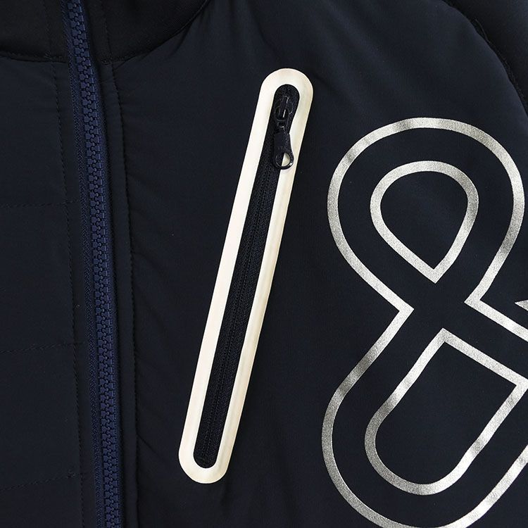 アンパスィ｜メンズ｜Ｍサイズ｜長袖中綿ジャケット｜秋冬｜ネイビー系｜古着ゴルフウェア