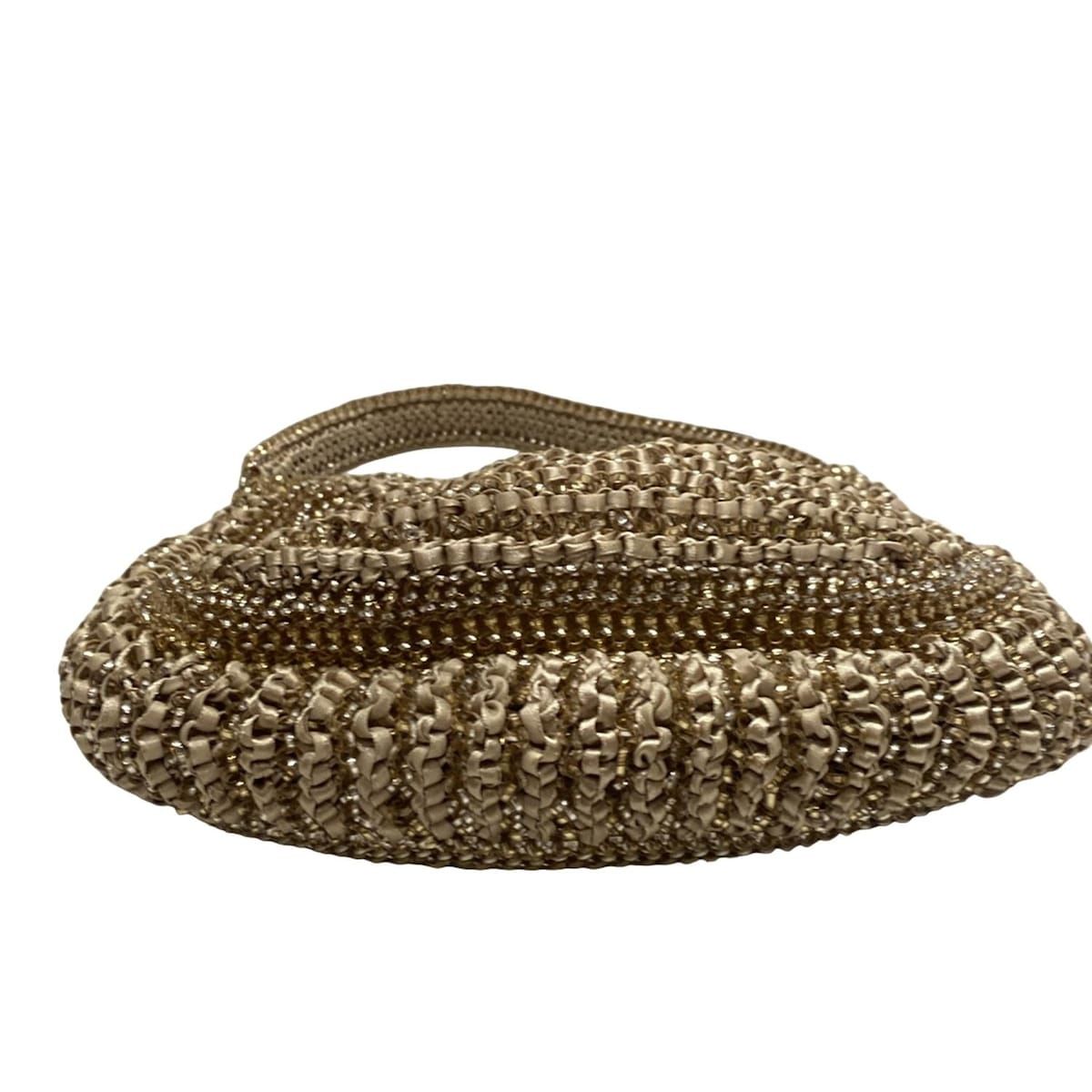 ベージュ×ゴールド×クリア リボン