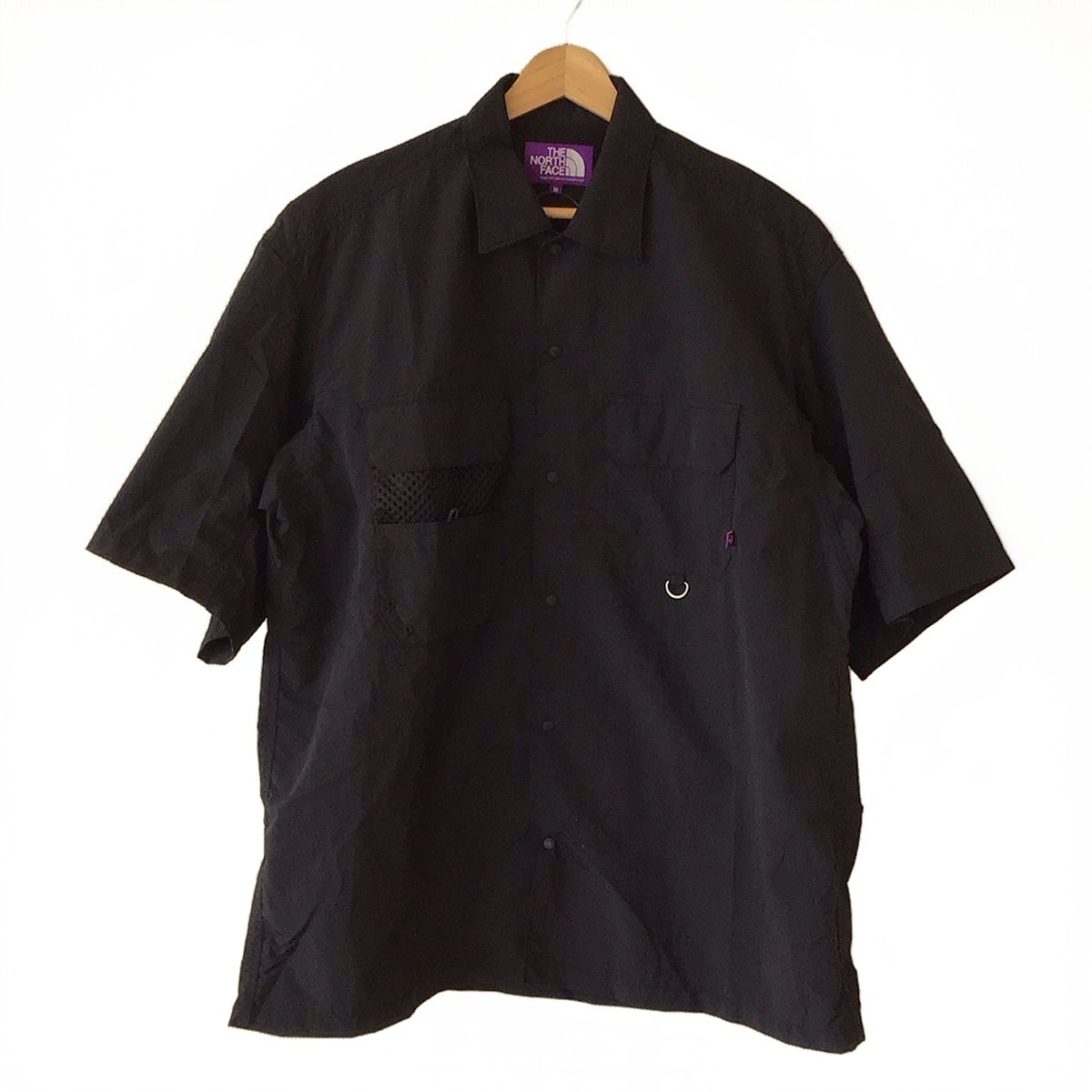 THE NORTH FACE ノースフェイス 半袖シャツ サイズM メンズ フィールドハーフスリーブシャツ NT3210N 黒 半袖 パープルレーベル 春 夏