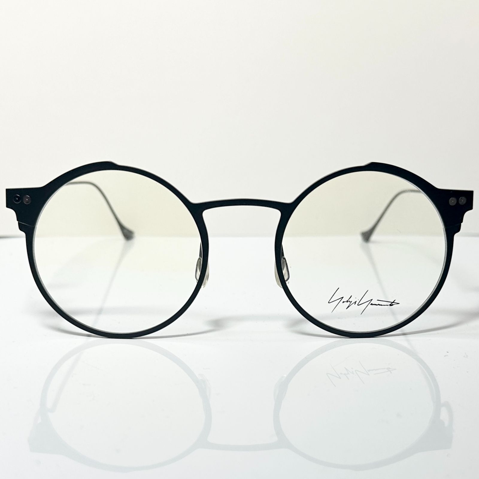 Yohji Yamamoto ヨウジヤマモト YY 3025 500 緑 丸メガネ ケース付き Y 3