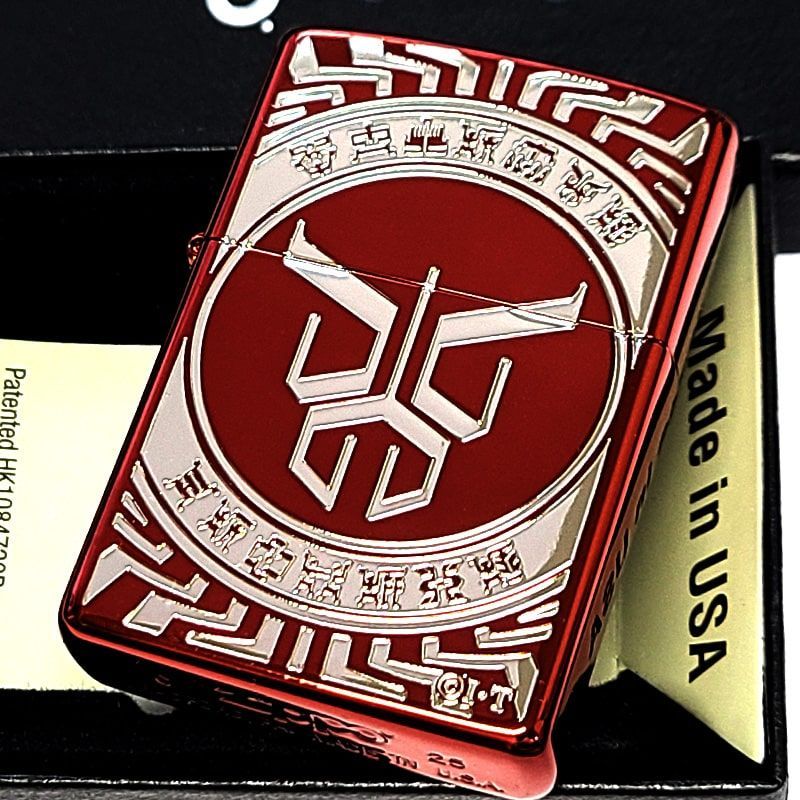 ZIPPO ライター 仮面ライダークウガ マイティフォーム ジッポ イオンレッド 彫刻 銀差し 特撮 赤 メンズ おしゃれ かっこいい プレゼント ギフト