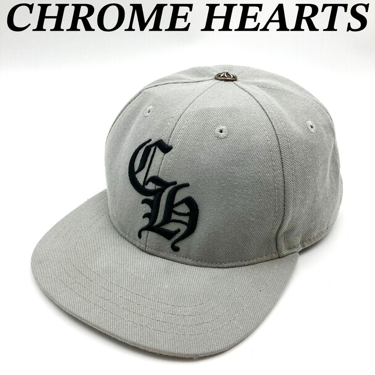 クロムハーツ ベースボールキャップ 野球帽 キャップ ウール グレー 71105
