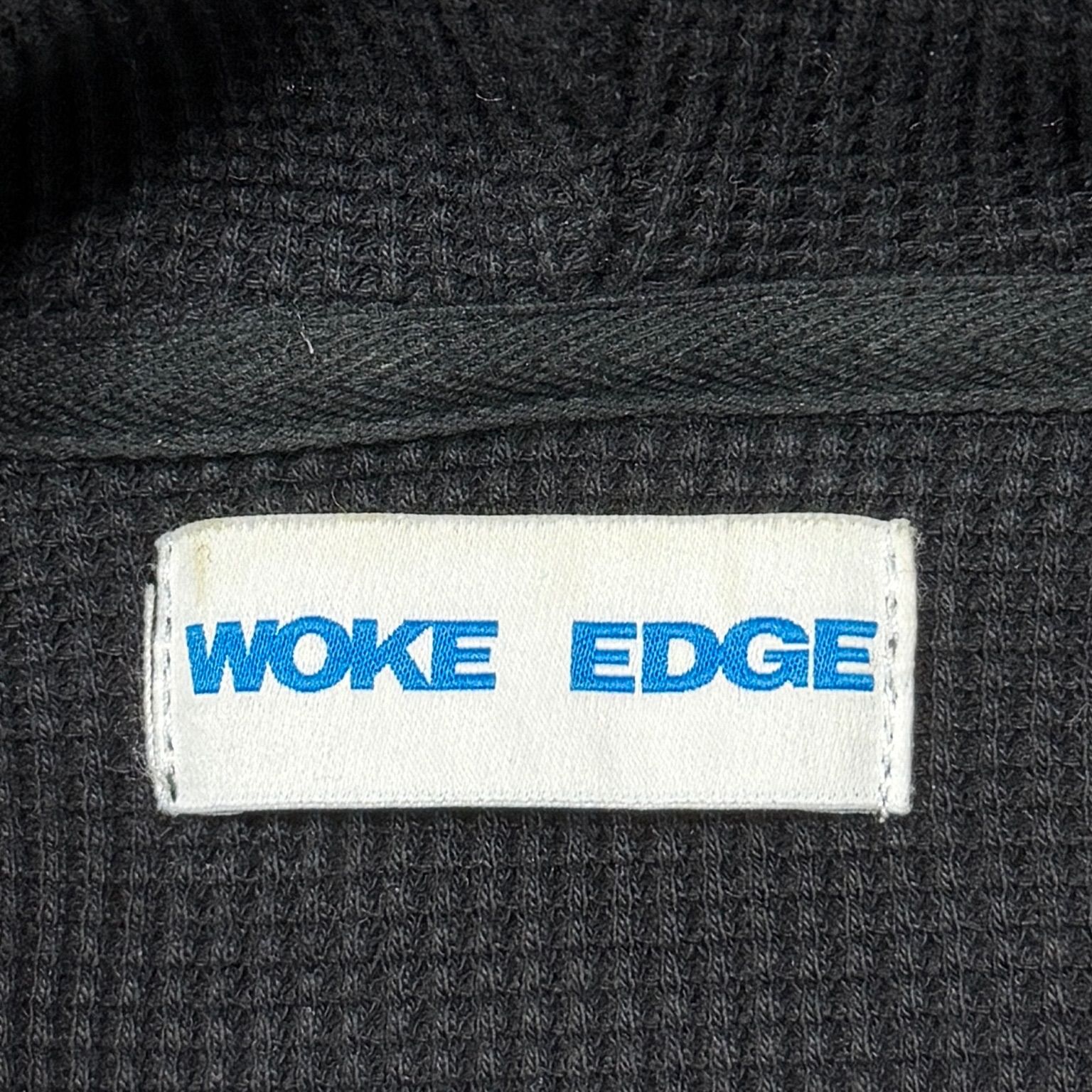 WOKE EDGE Washed Thermal Zip Hoodie ウォッシュ サーマルジップ