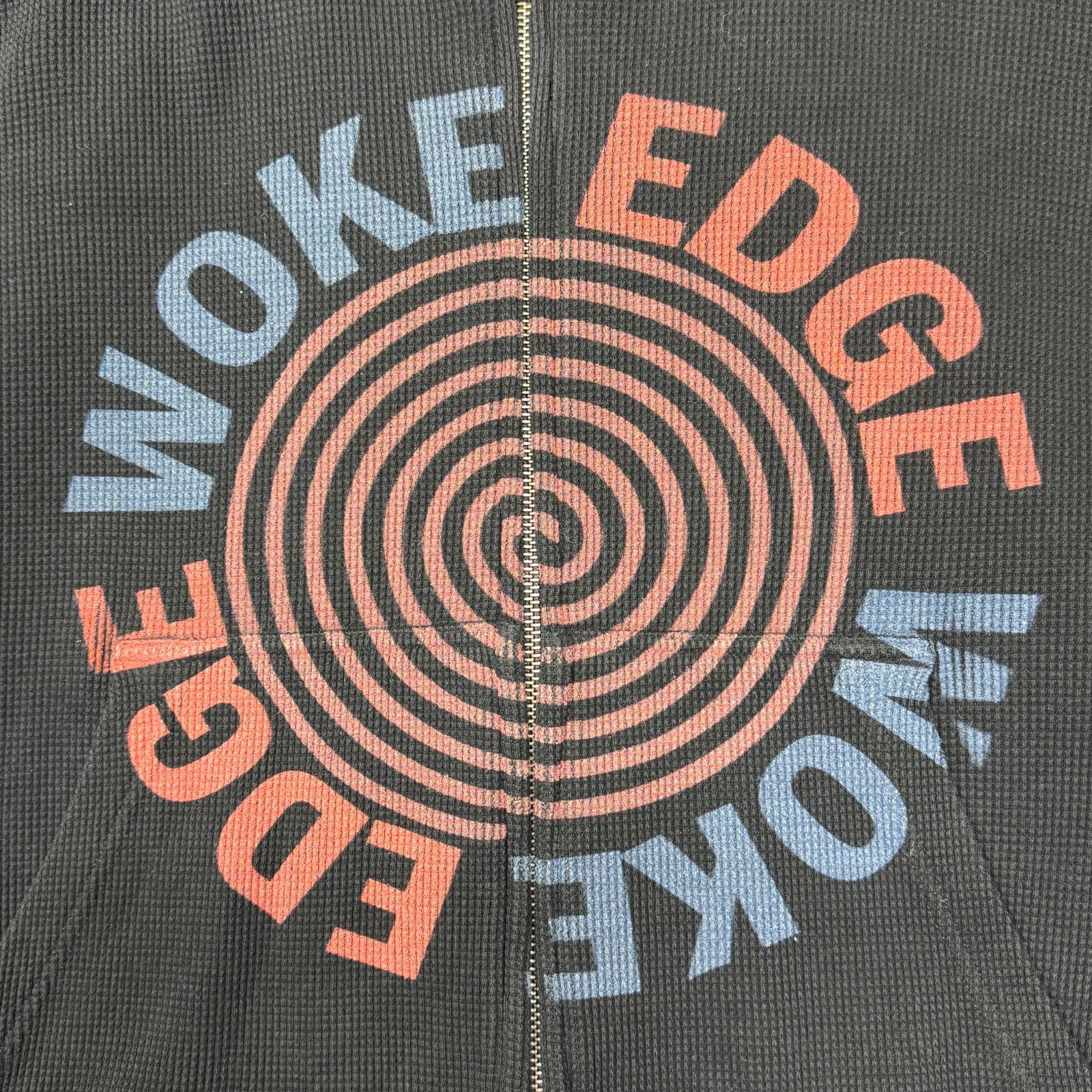 WOKE EDGE Washed Thermal Zip Hoodie ウォッシュ サーマルジップ 