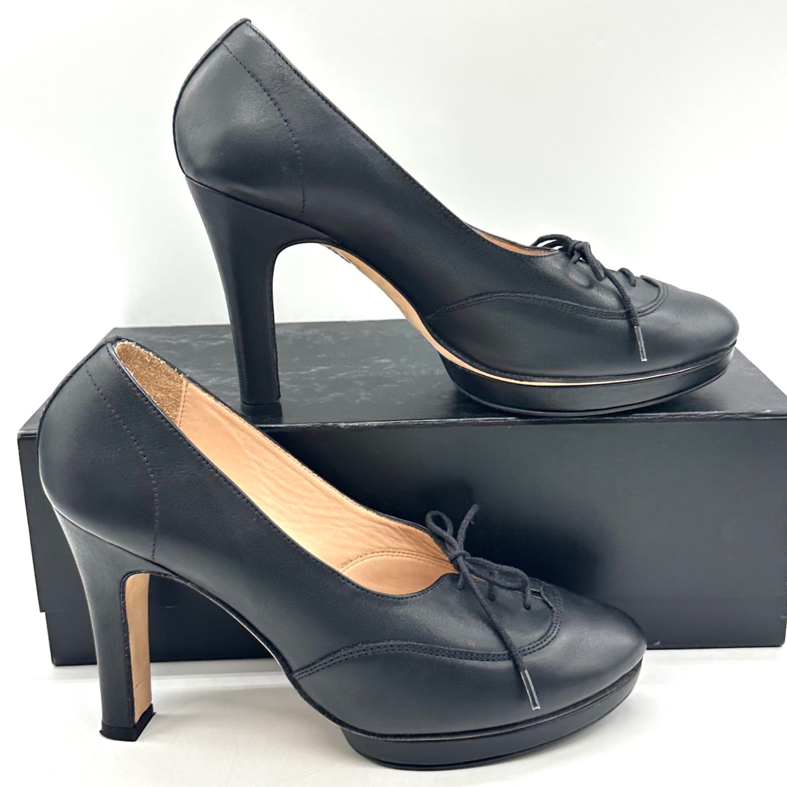  級 repetto レペット パンプス レザー ブラック 39 ハイヒール パンプス パンプス