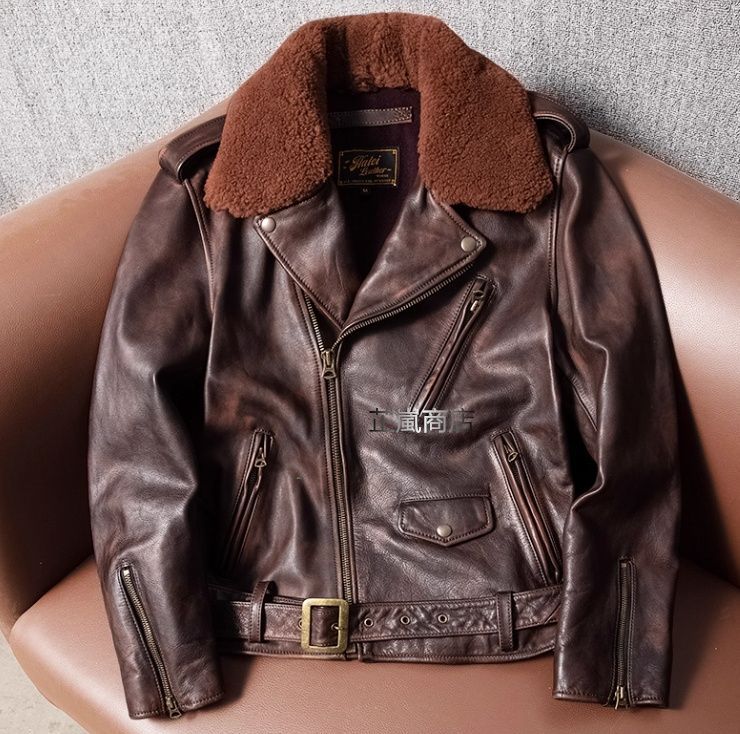 高品質 メンズショートダウンジャケット ファーストレザー 羊皮 保温スタンド カジュアルジャケット レザージャケット 大きいサイズ 冬物