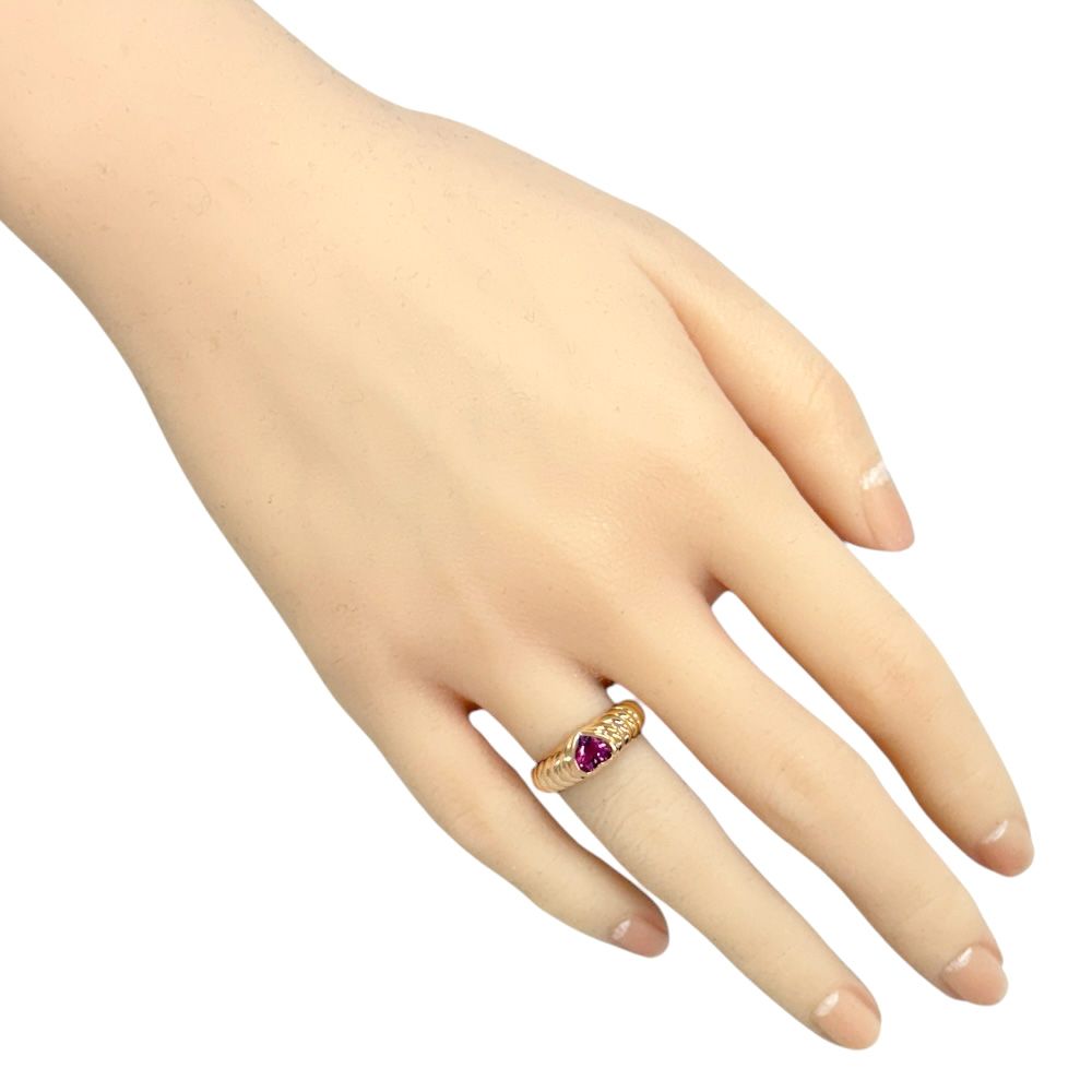 ティファニー フレンドシップ リング 指輪 9号 18金 K18イエローゴールド ピンクトルマリン レディース TIFFANY-Co. ティファニー