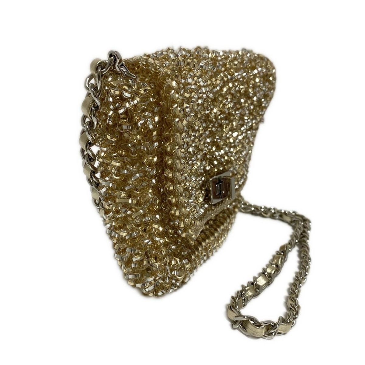 ANTEPRIMA アンテプリマ ショルダーバッグ ワイヤーバッグ シャンパンゴールド×シルバー