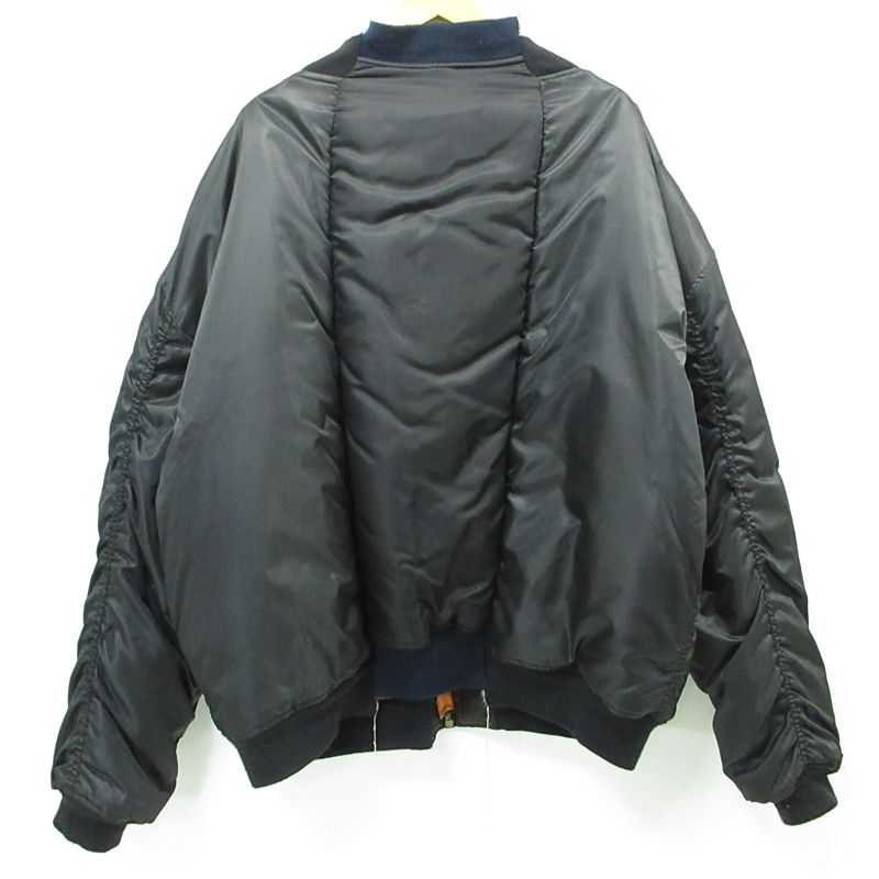 三重本店 VETEMENTS ヴェトモンベトモン ミリタリーコート オーバーサイズ再構築ボンバージャケットブルゾン WF17JA12 ブラック サイズ 不明 108