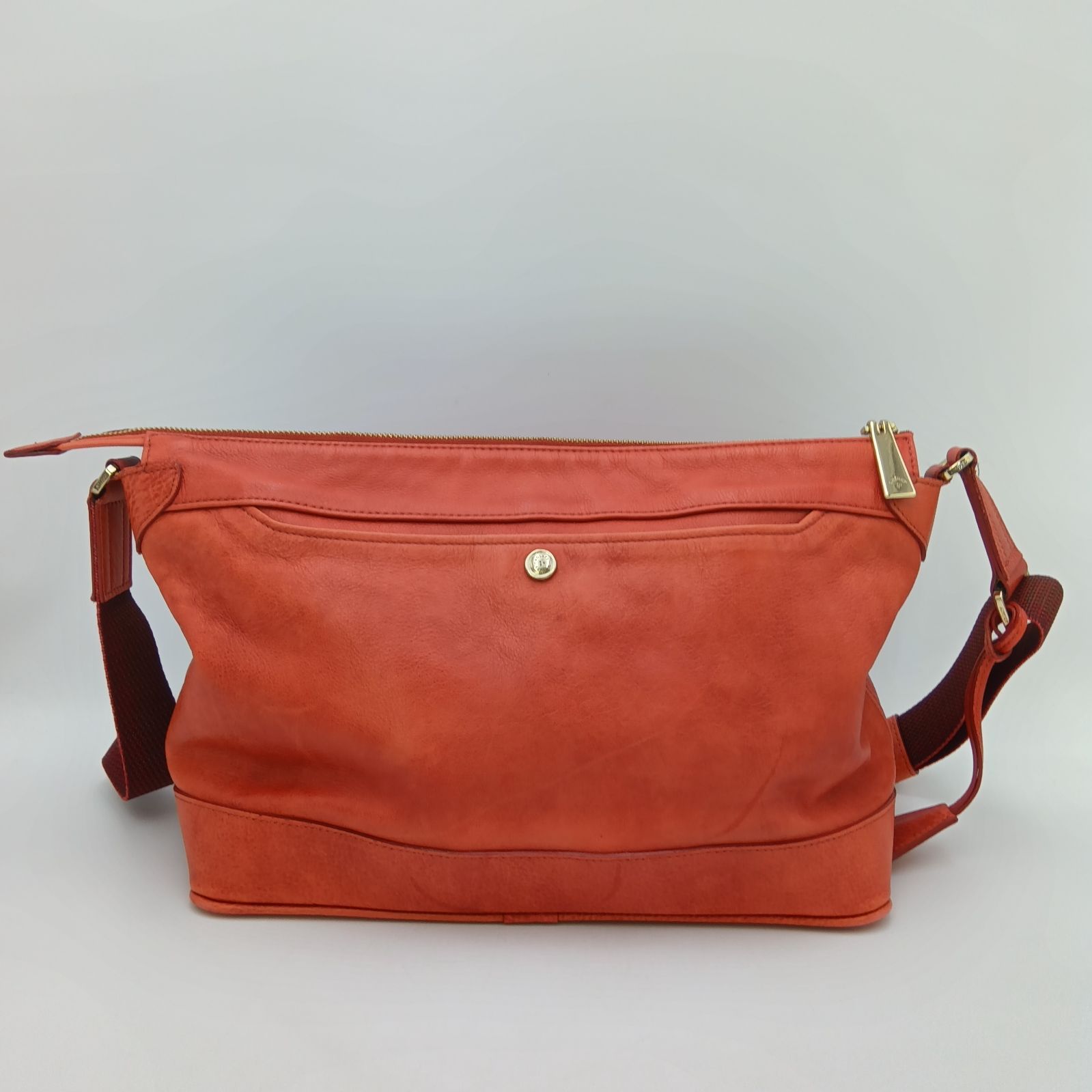 aniary アニアリ オールレザー ショルダーバッグ キーリング ストラップ長さ調節可 レディース 赤 レッド 臙脂色 紅色 HB327-6