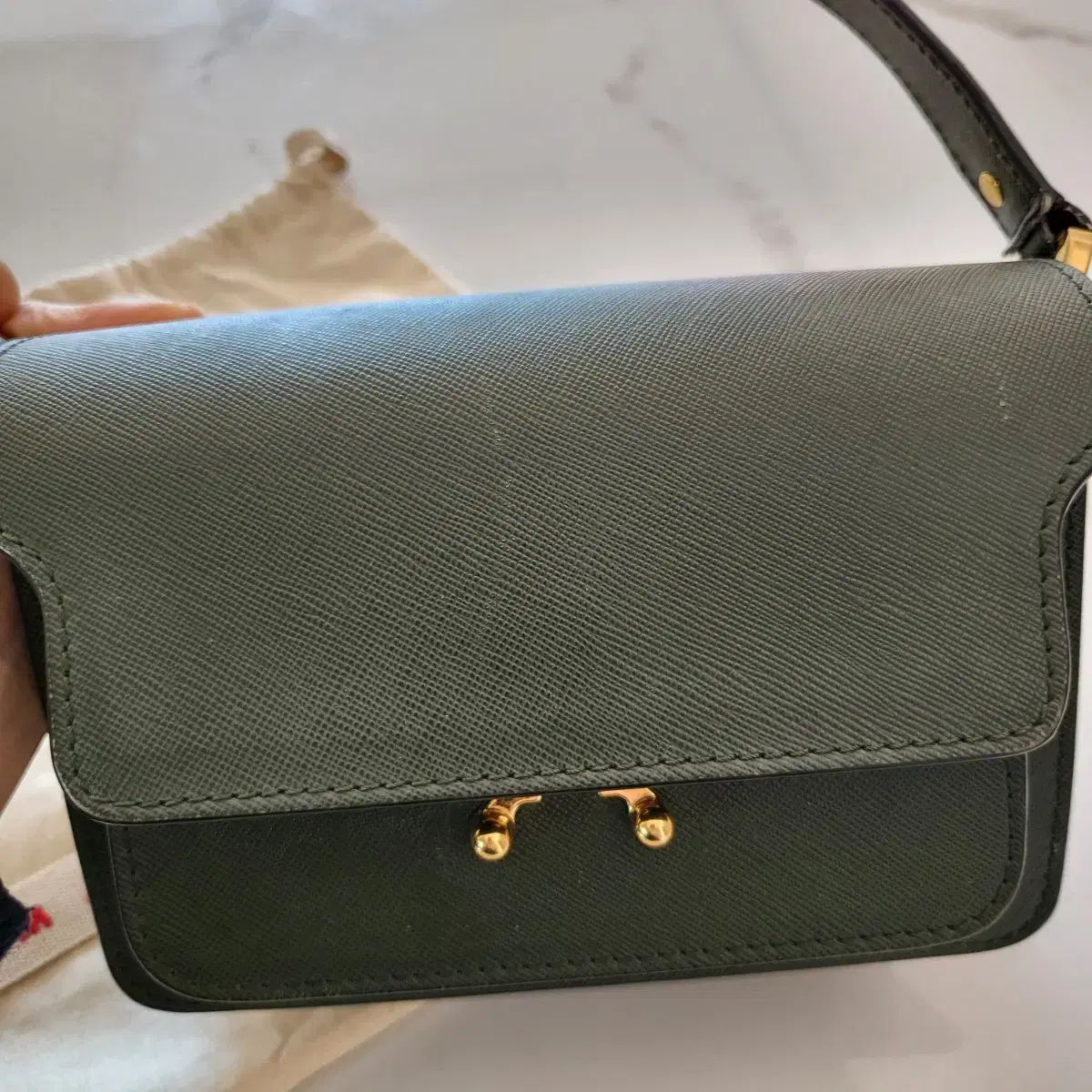 マルニ トランクバッグ ミニ グリーン