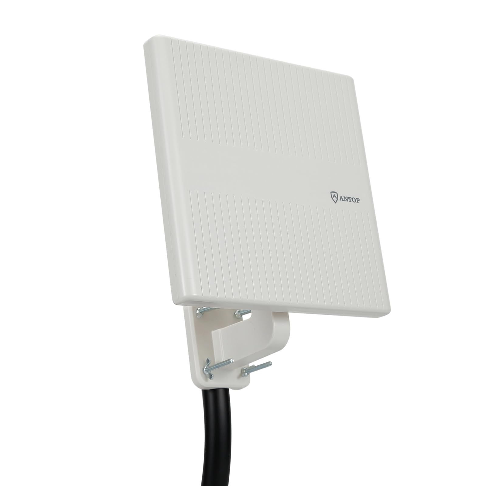 Antop テレビアンテナ 屋外 TVアンテナ 4K HDTV 88KM受信範囲 5M同軸ケーブル付き 地上デジタルア放送対応 簡単設置 無料視聴 フラットパネルアンテナAT-JP413