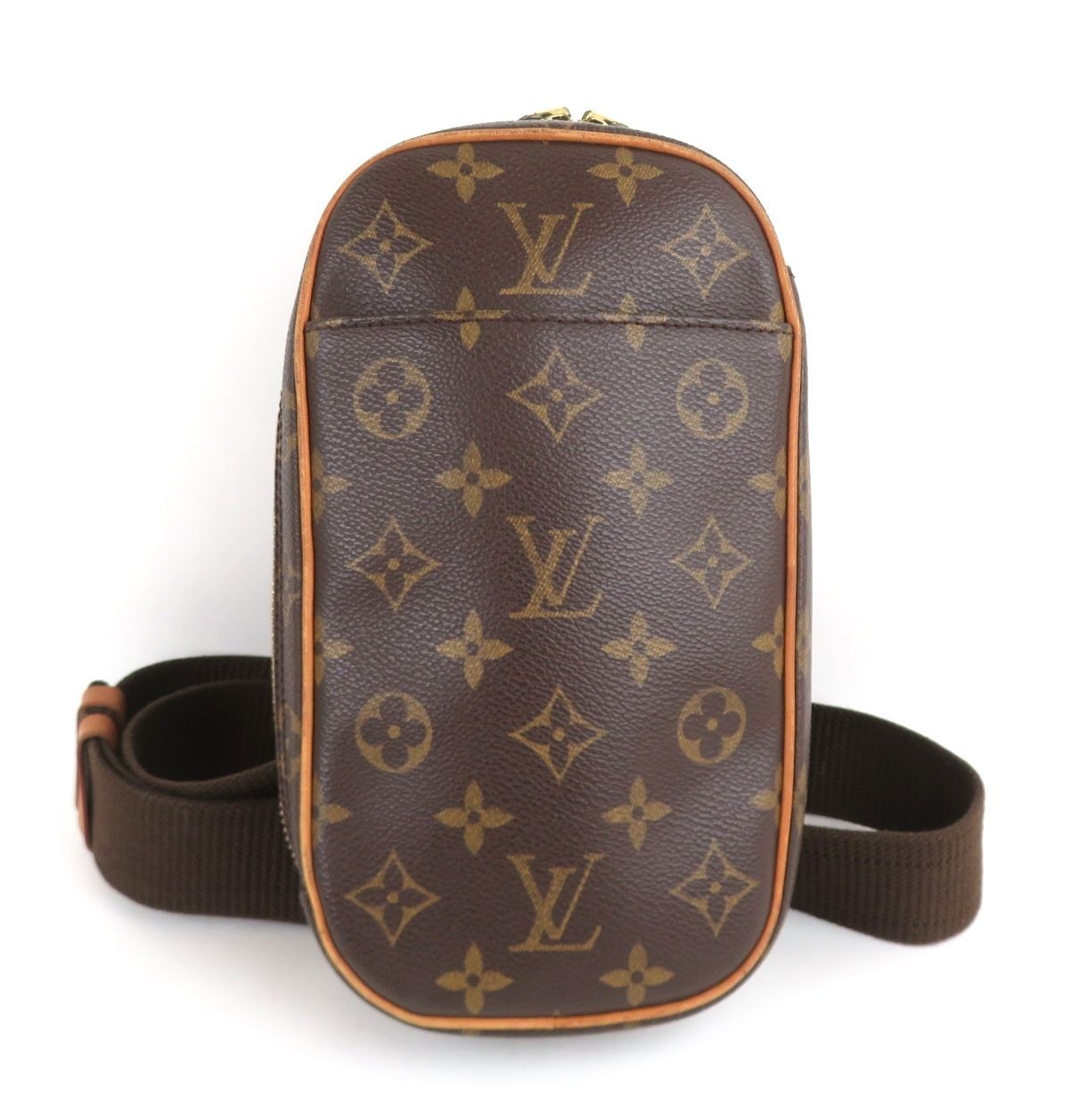LOUIS VUITTON ルイヴィトン ポシェットガンジュ モノグラム PVCｘレザー クロスボディバッグ フランス製 rk10226