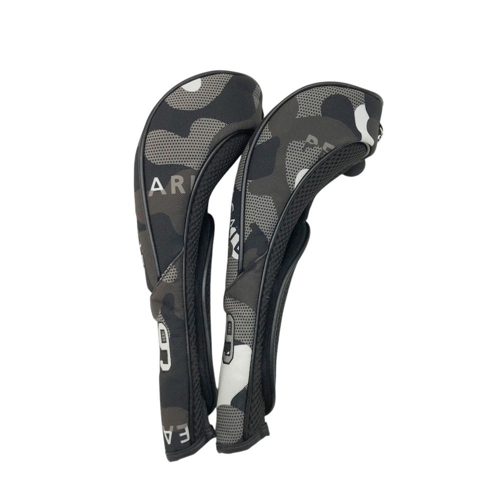 PEARLY GATES パーリーゲイツ ヘッドカバー ニコちゃん 2点セット 迷彩 カモフラ柄 グレー系 FW×2 240101555609 ゴルフウェア ストスト LLC-HASEGAWATOSO_COM