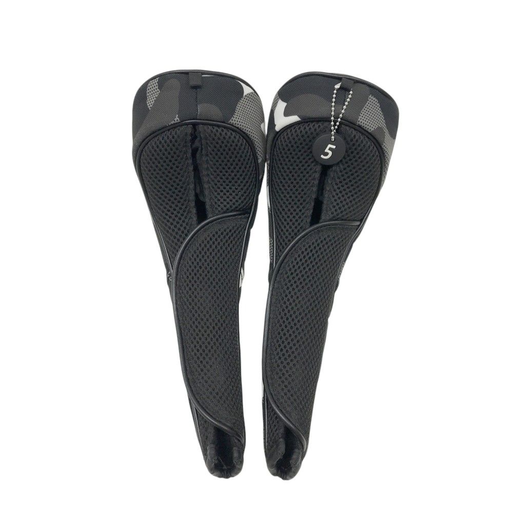 PEARLY GATES パーリーゲイツ ヘッドカバー ニコちゃん 2点セット 迷彩 カモフラ柄 グレー系 FW×2 240101555609 ゴルフウェア ストスト