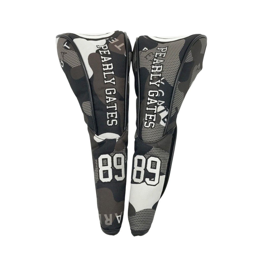 PEARLY GATES パーリーゲイツ ヘッドカバー ニコちゃん 2点セット 迷彩 カモフラ柄 グレー系 FW×2 ゴルフウェア ストスト