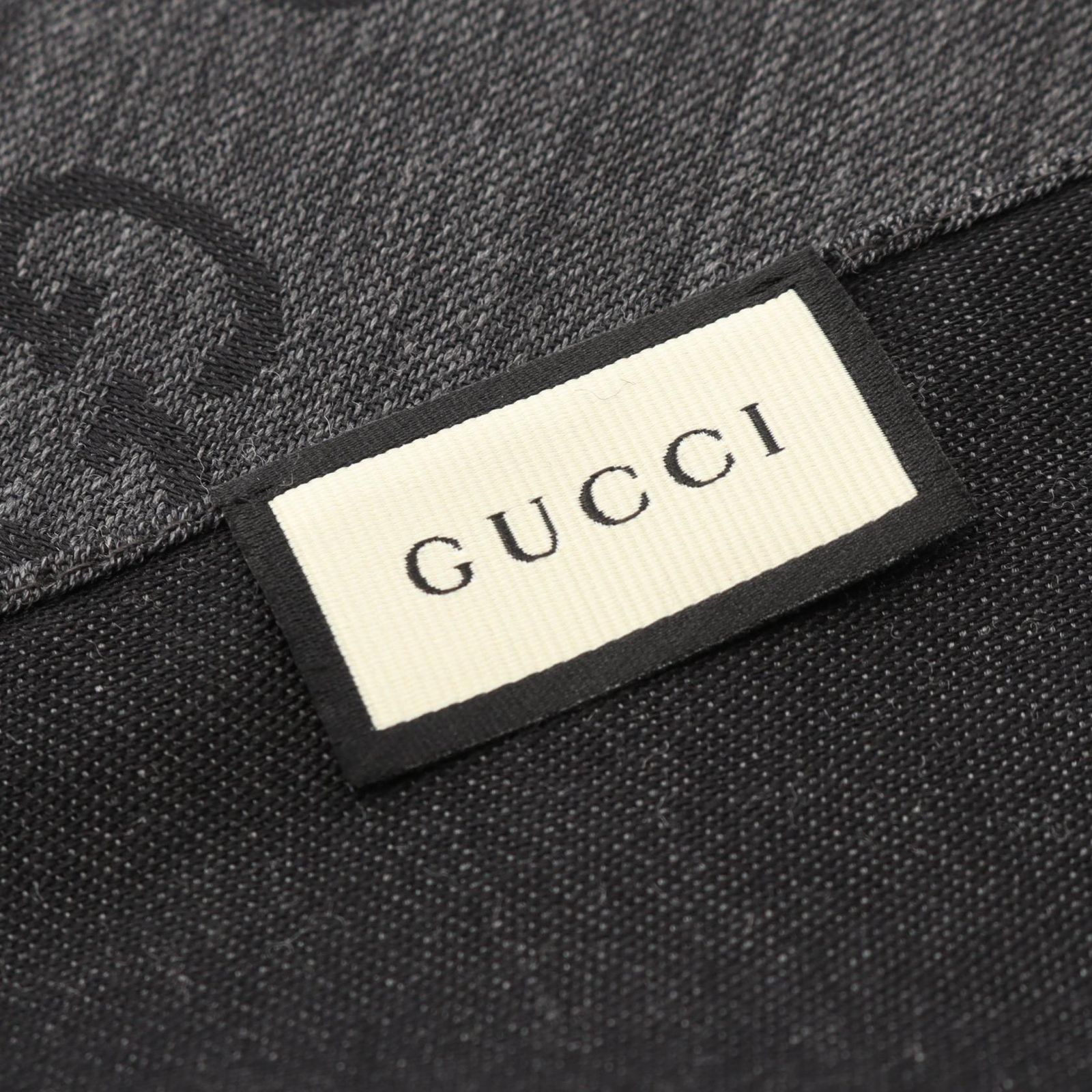 グッチ GUCCI ストール GG柄 1659043G6461100 アンスラサイト ウール シルク ストール ユニセックス