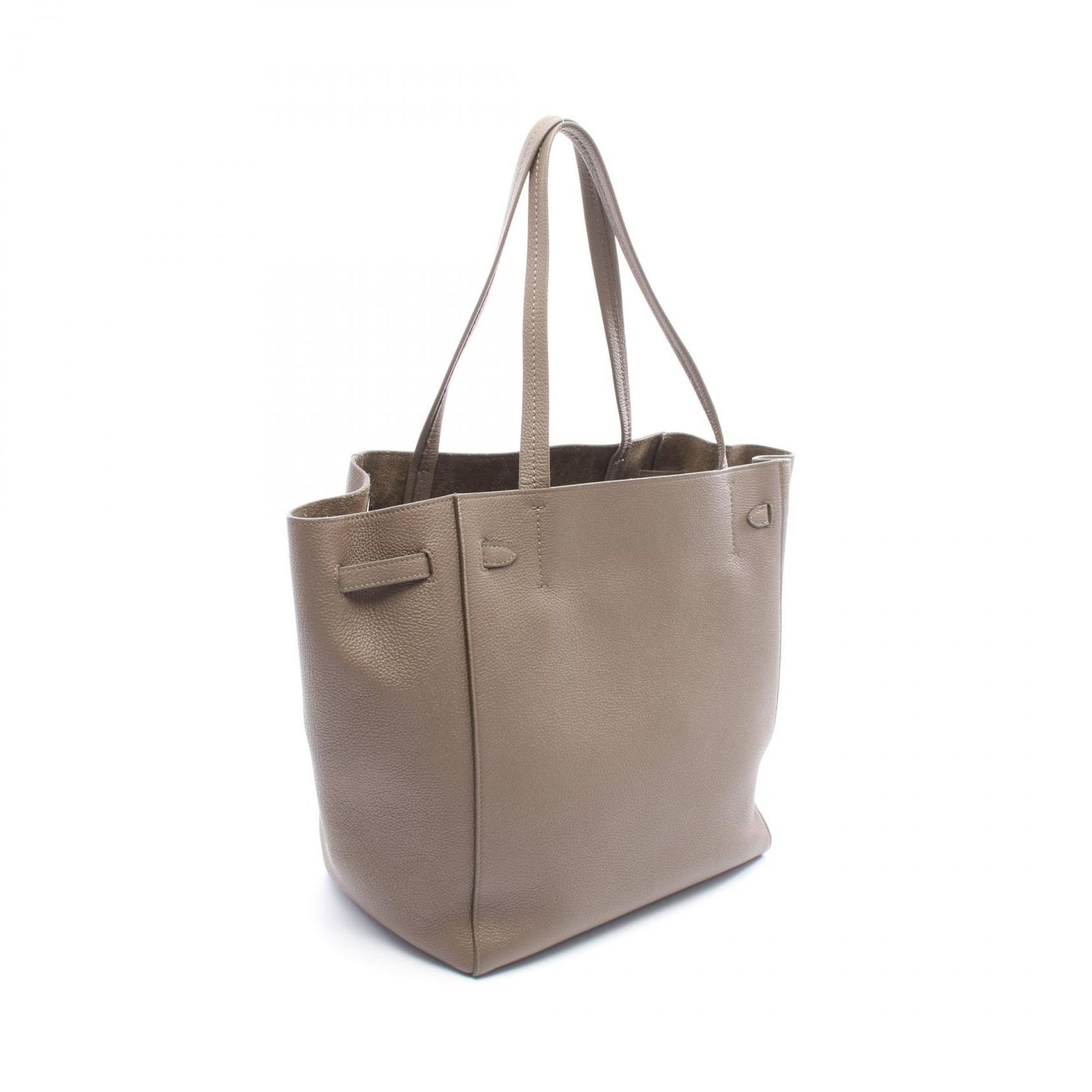 セリーヌ CELINE トートバッグ カバファントム スモール グレー レザー カバファントム スモール レディース Used A