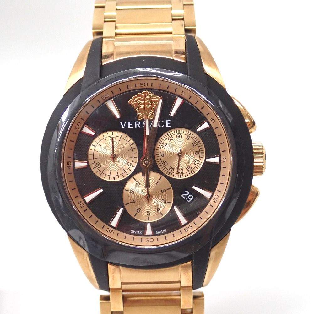 Ft6328118 ヴェルサーチ 腕時計 キャラクター クロノ VEM800524 ゴールド メンズ VERSACE