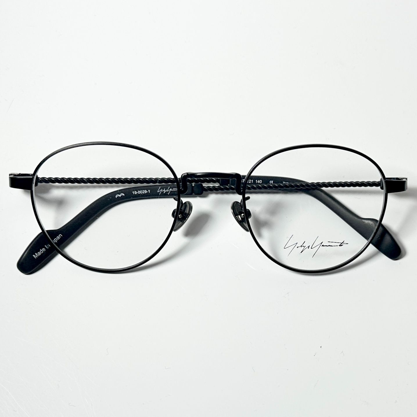 Yohji Yamamoto ヨウジヤマモト YY19-0029 1 黒 メガネ 純正ケース付き Y3
