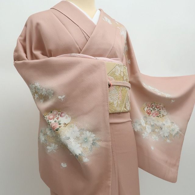 染め一つ紋 牡丹