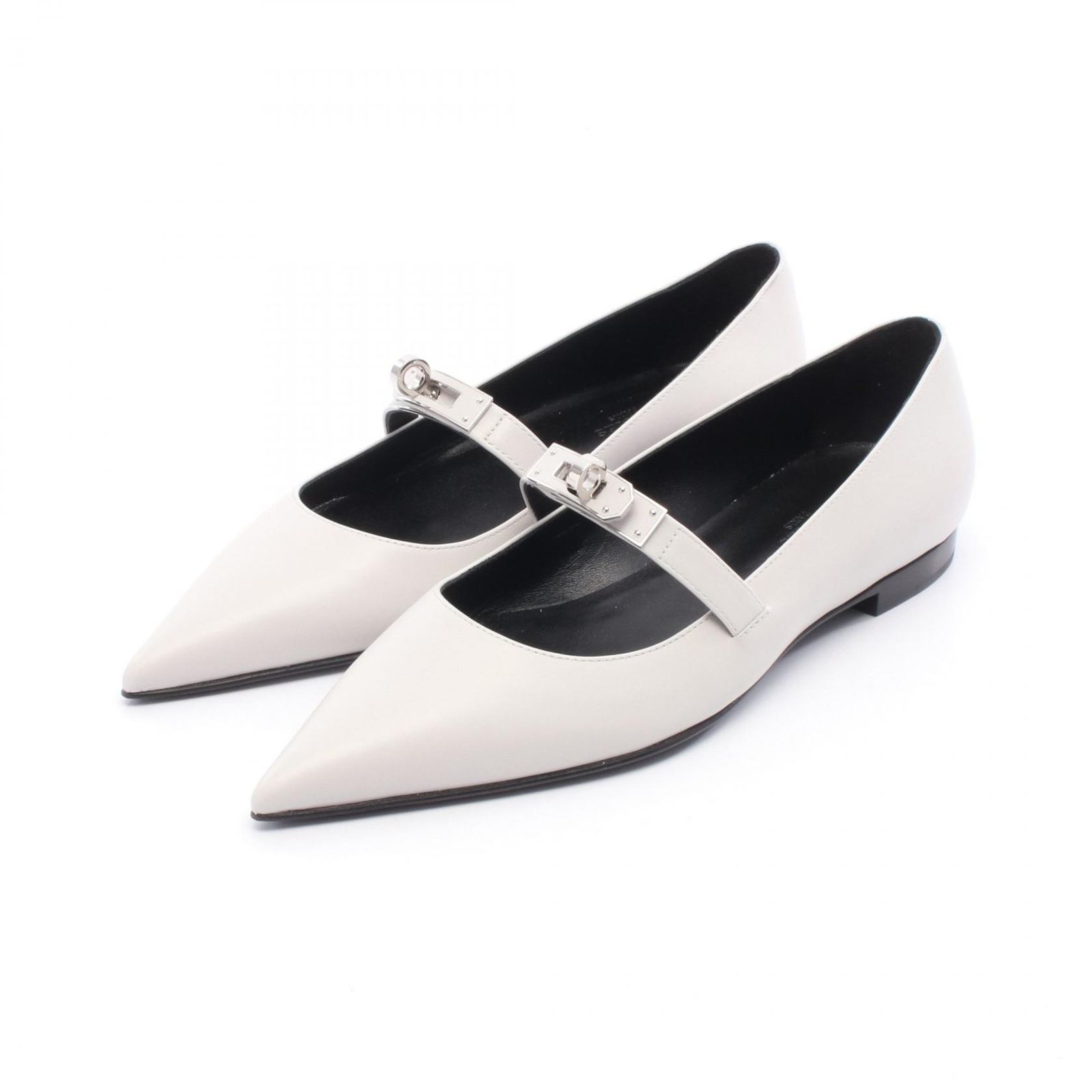 エルメス HERMES パンプス ケリー グリクレール レザー シューズ レディース