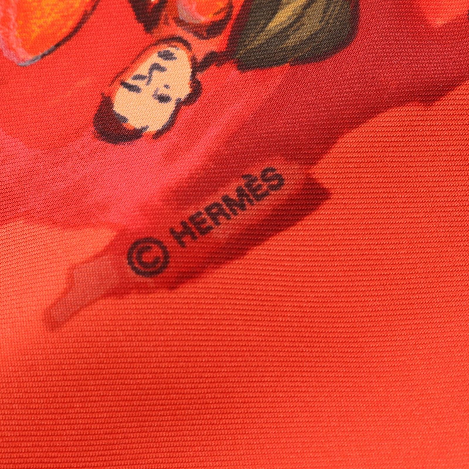 エルメス HERMES スカーフ カレ90 CONCERTO レッド シルク カレ90 レディース Used A