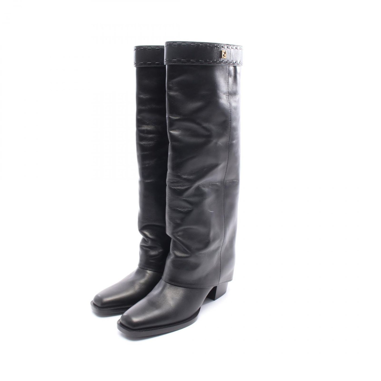 フェンディ FENDI ブーツ ミネルヴァ レザー ロングブーツ レディース A