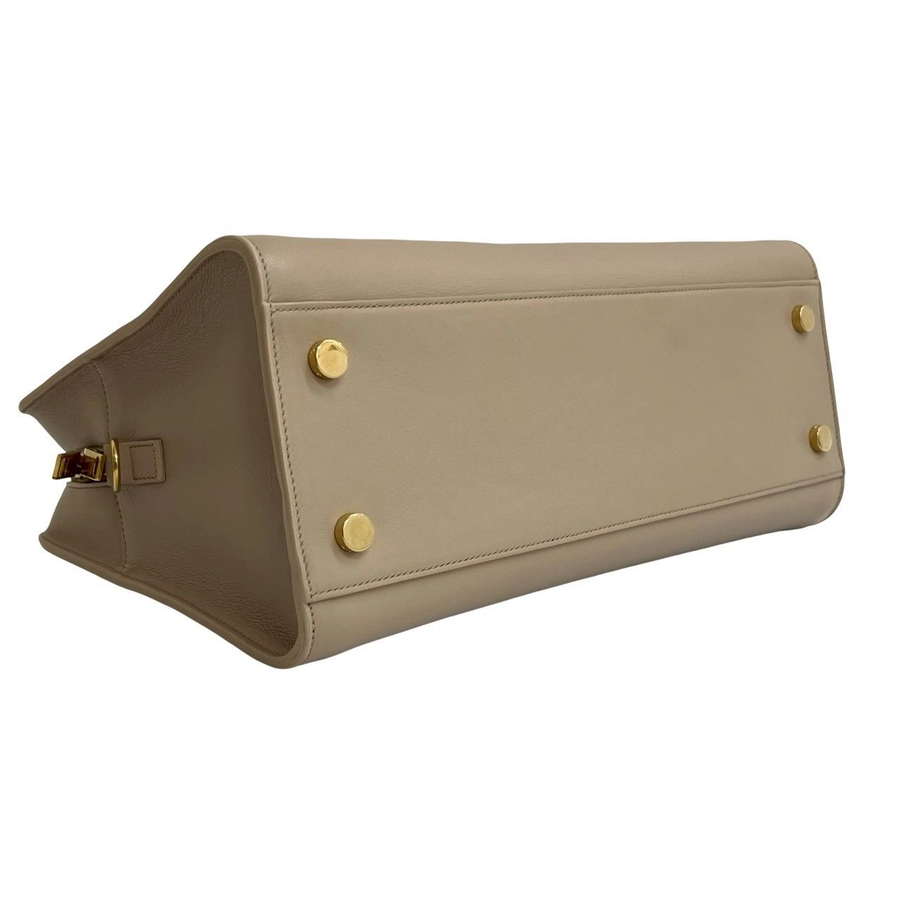 袋付 SAINT LAURENT PARIS サンローランパリ ベイビーカバス YSL 金具 レザー 2way ハンドバッグ ショルダー ベージュ 79806 DECORATOM_COM_BR