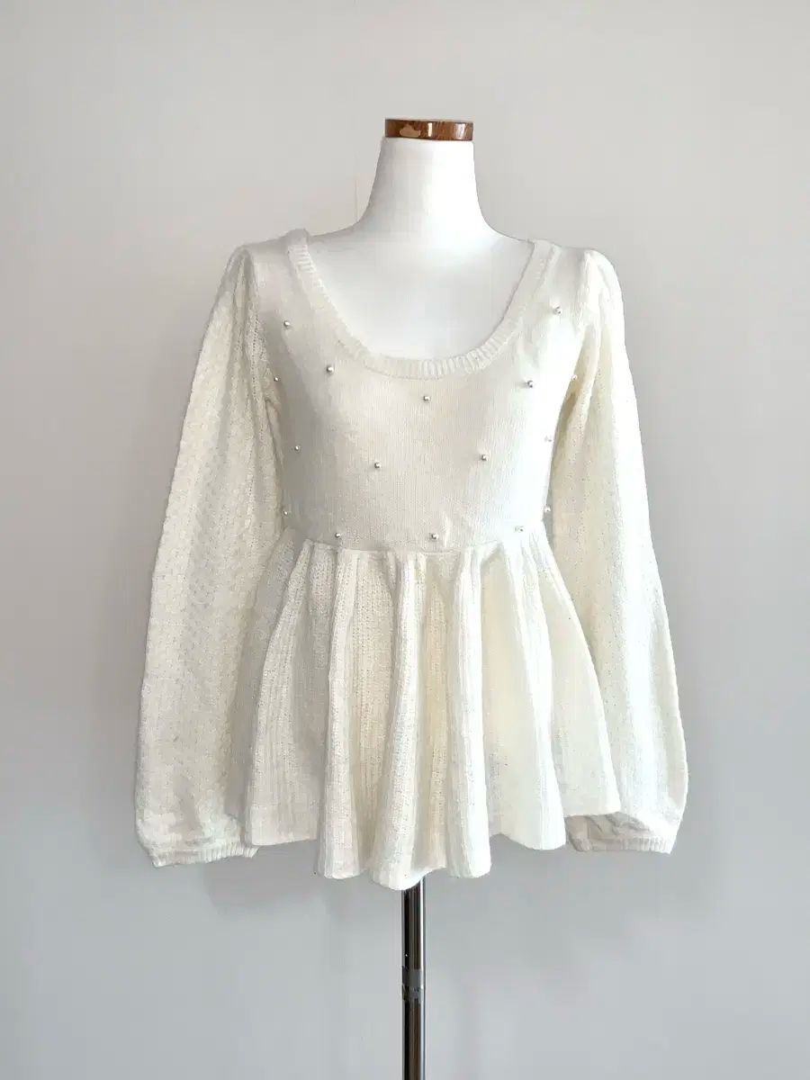 イングニ アイボリー パール 装飾 フ ニット ラブリー 姫ギャル stc JINLI Ping