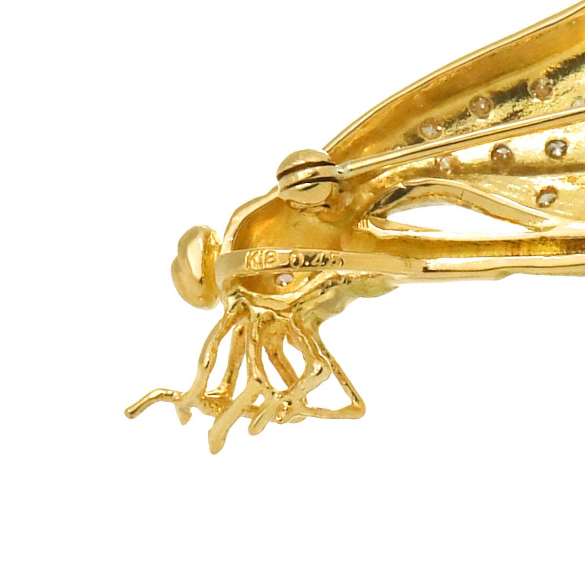 ダイヤ 0.45ct ブローチ K18 YG イエローゴールド 750 Diamond Brooch 90299958 FORTGASGNV_COM_BR