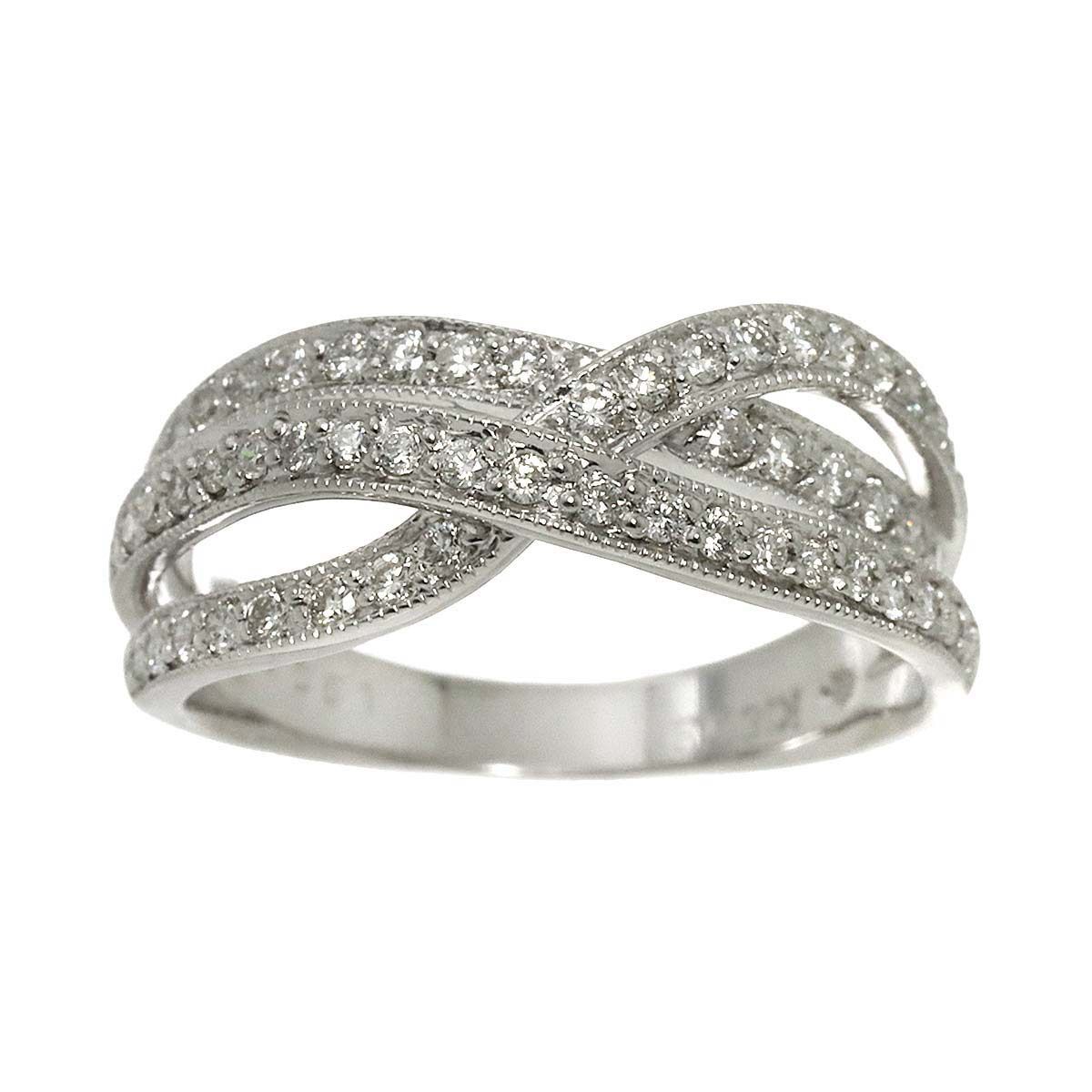 リング 13号 ダイヤ 0.51ct K18 WG ホワイトゴールド 750 指輪 Diamond Ring 90299961