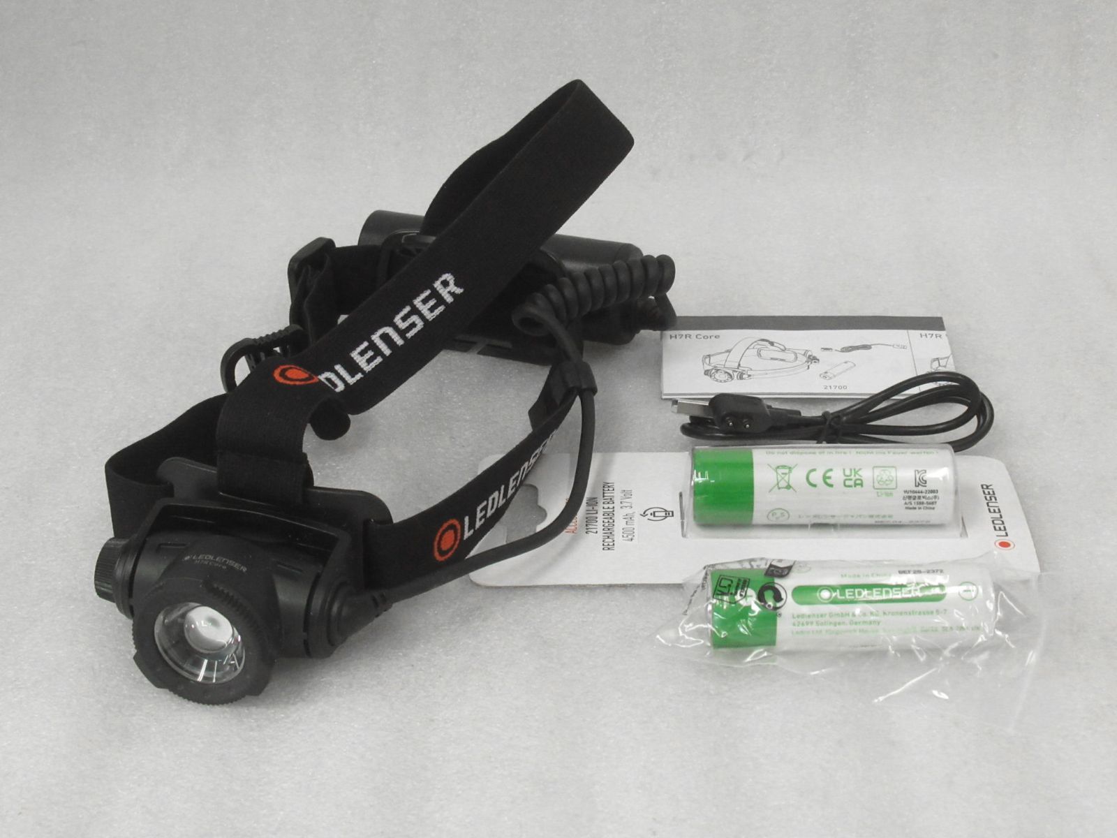 LEDLENSER レッドレンザー LED ヘッドライト H7R CORE 502122 リチウムイオンバッテリー 4500mAh 3.7V 502262