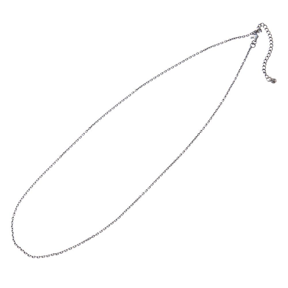 1.5mm4面カットAKアズキチェーン燻し50cm アルテミスキングス シルバー ジュエリーブランド