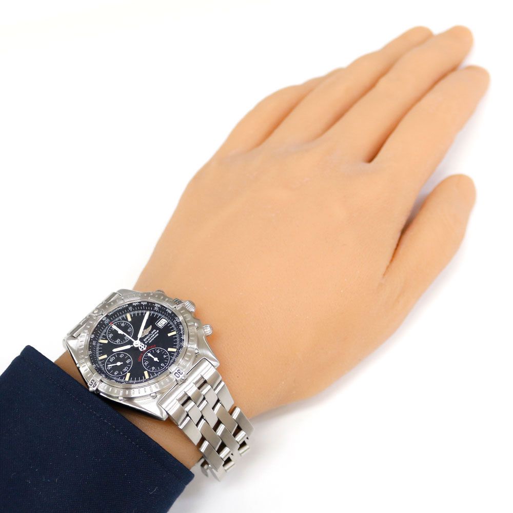 ブライトリング クロノマット 腕時計 時計 ステンレススチール A 13050 1 自動巻き オーバーホール済 磨き直し済 メンズ 1年保証 BREITLING