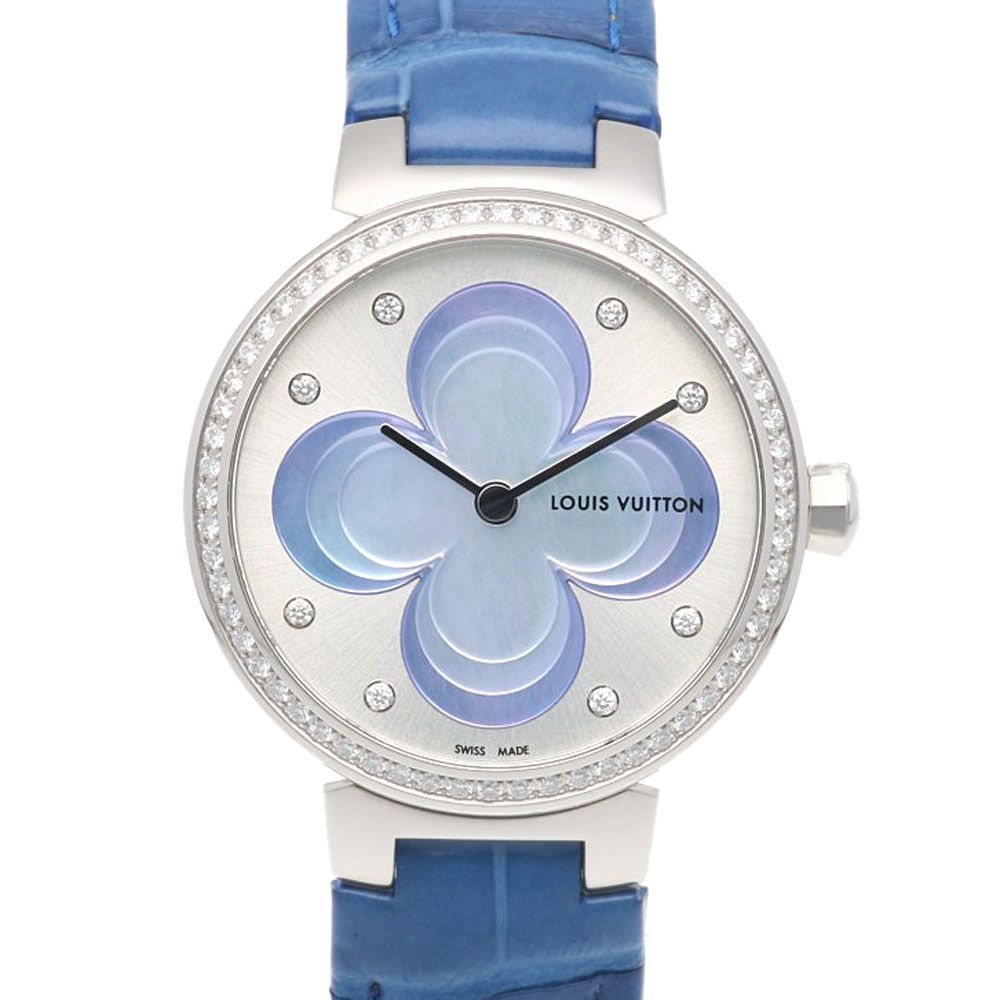 ルイヴィトン タンブール 腕時計 時計 ステンレススチール Q12MFC クオーツ 磨き直し済 レディース 1年保証 LOUIS VUITTON ルイヴィトン ルイ ヴィトン