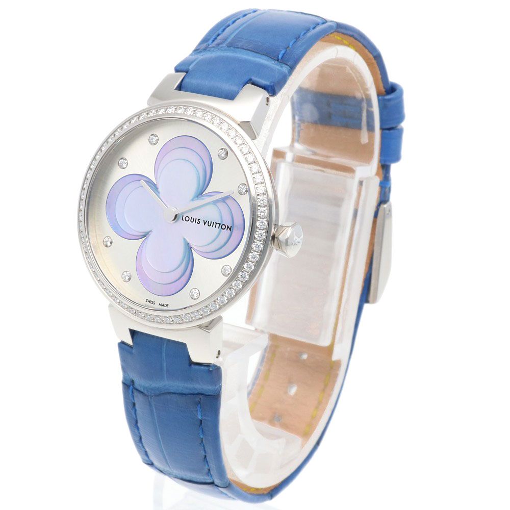  ルイヴィトン タンブール 腕時計 時計 ステンレススチール Q 12 MFC クオーツ 磨き直し済 レディース 1年保証 LOUIS VUITTON ルイ ヴィトン その他 時計