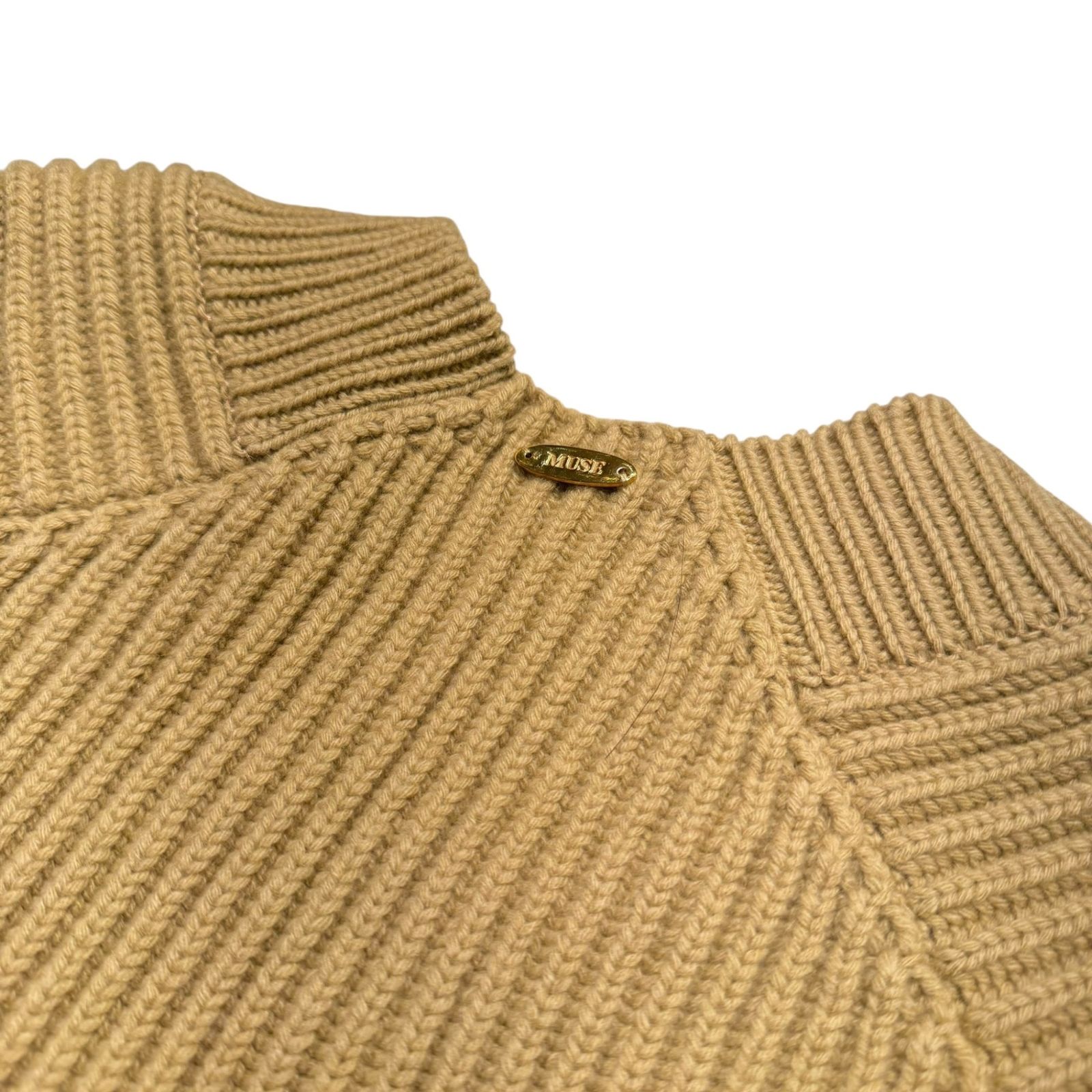  Deuxieme Classe ドゥーズィエムクラス ④ J-CODE アゼ Vネック プルオーバー レディース キャメル 長袖 ニット セーター