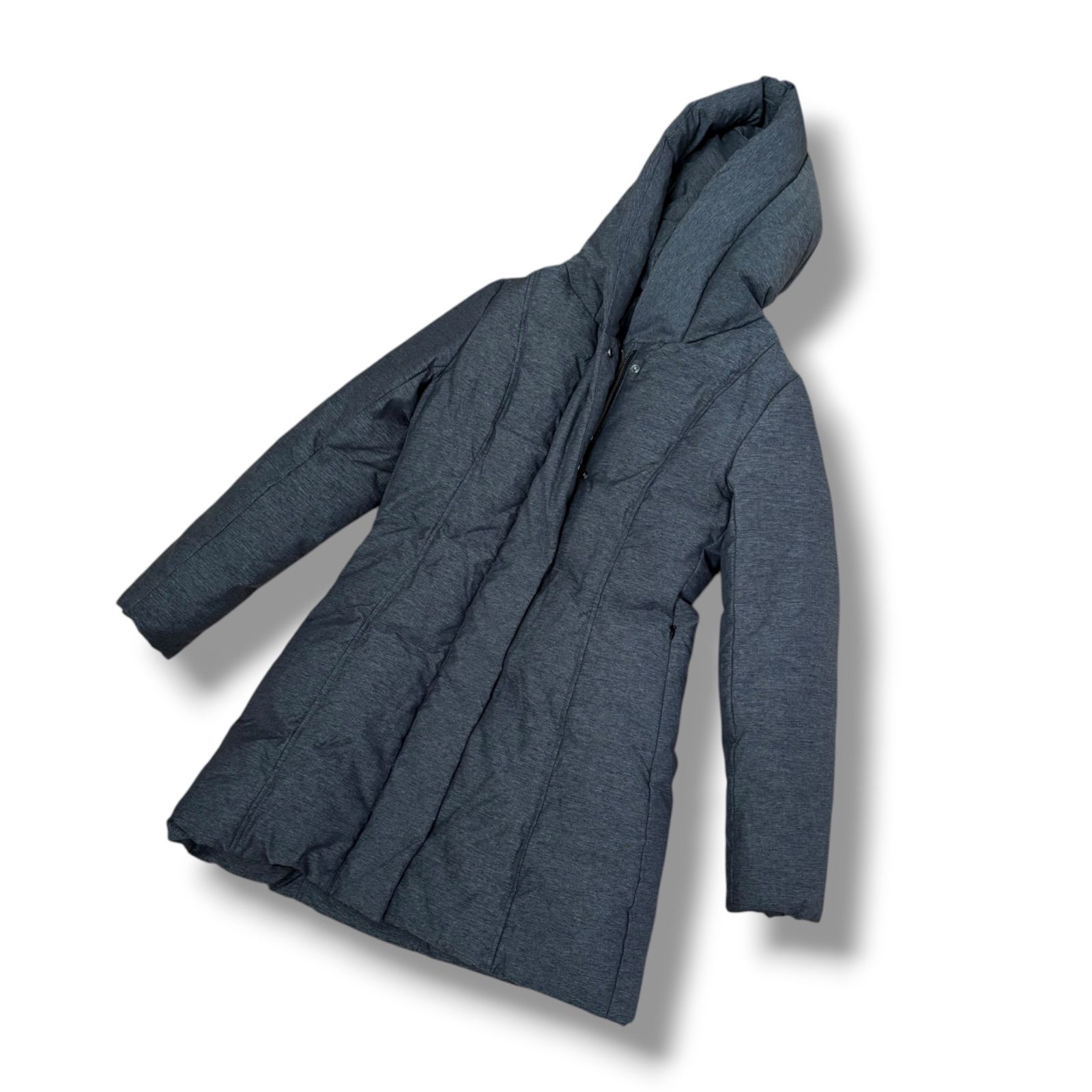 INDIVI フード付きミドル丈ダウンコート 38 GULLKHAN_COM